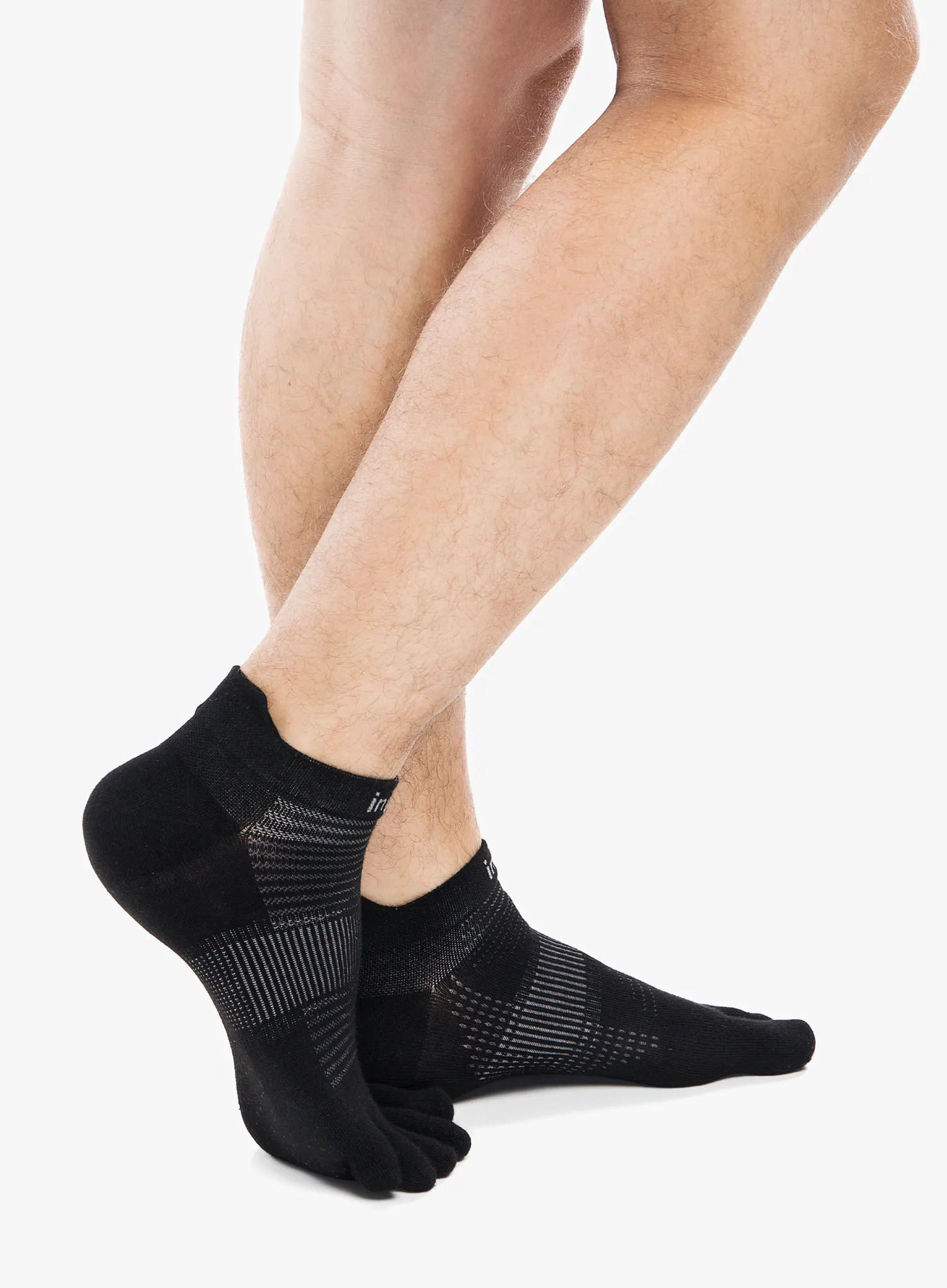 Tekaške nogavice Injinji Run Lightweight No-Show - black