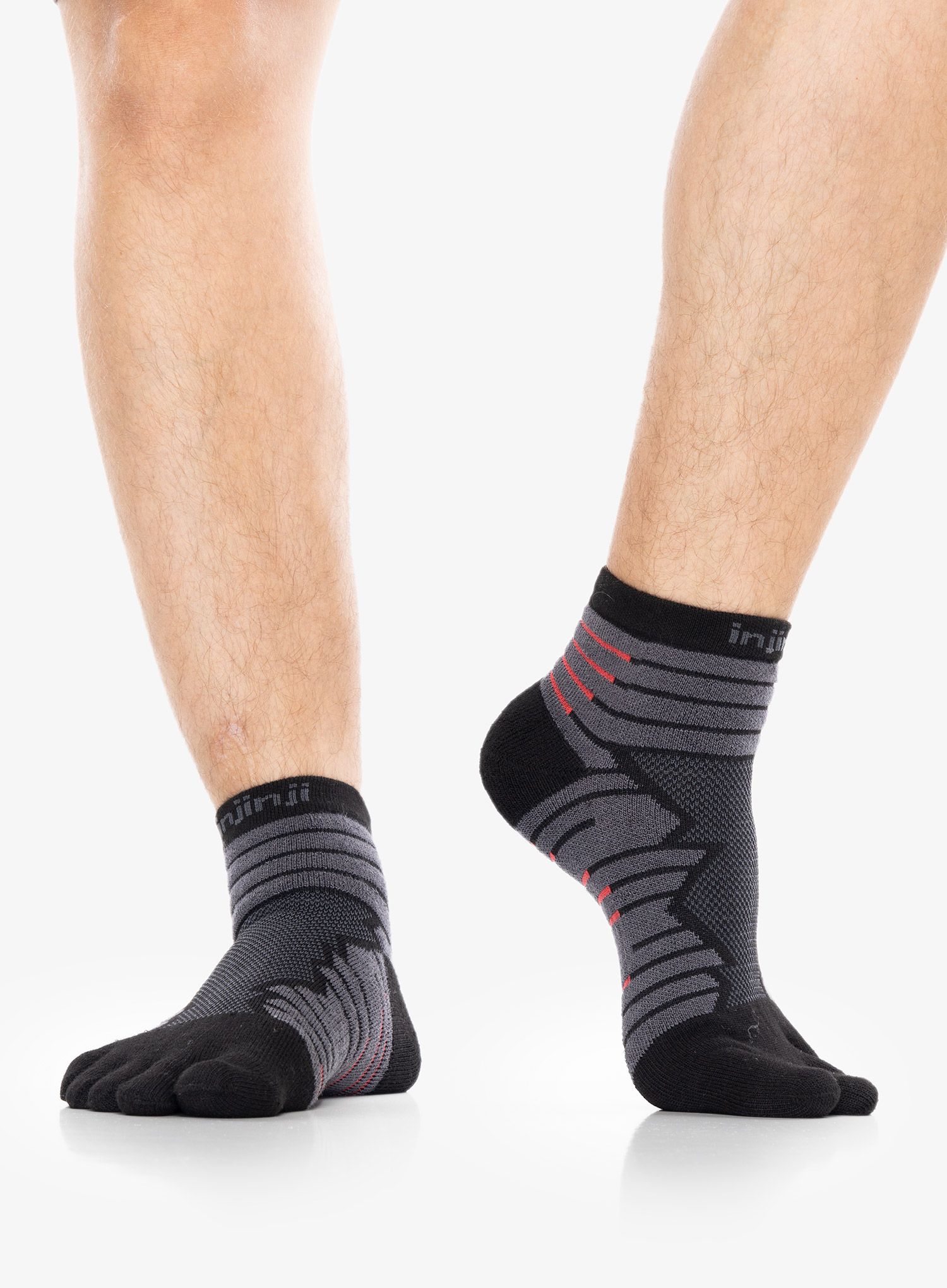 Tekaške nogavice Injinji Ultra Run Mini-Crew - onyx