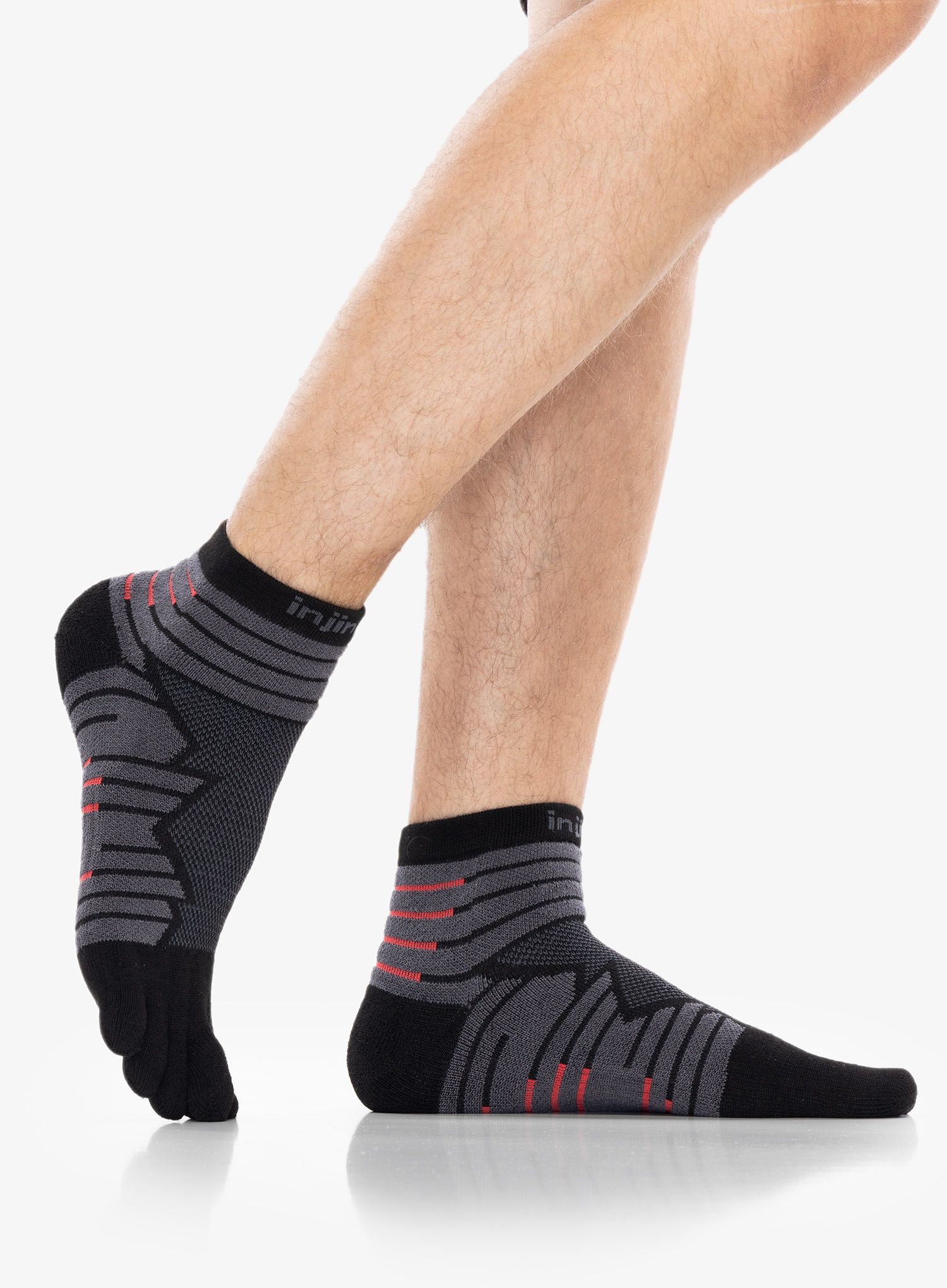 Tekaške nogavice Injinji Ultra Run Mini-Crew - onyx