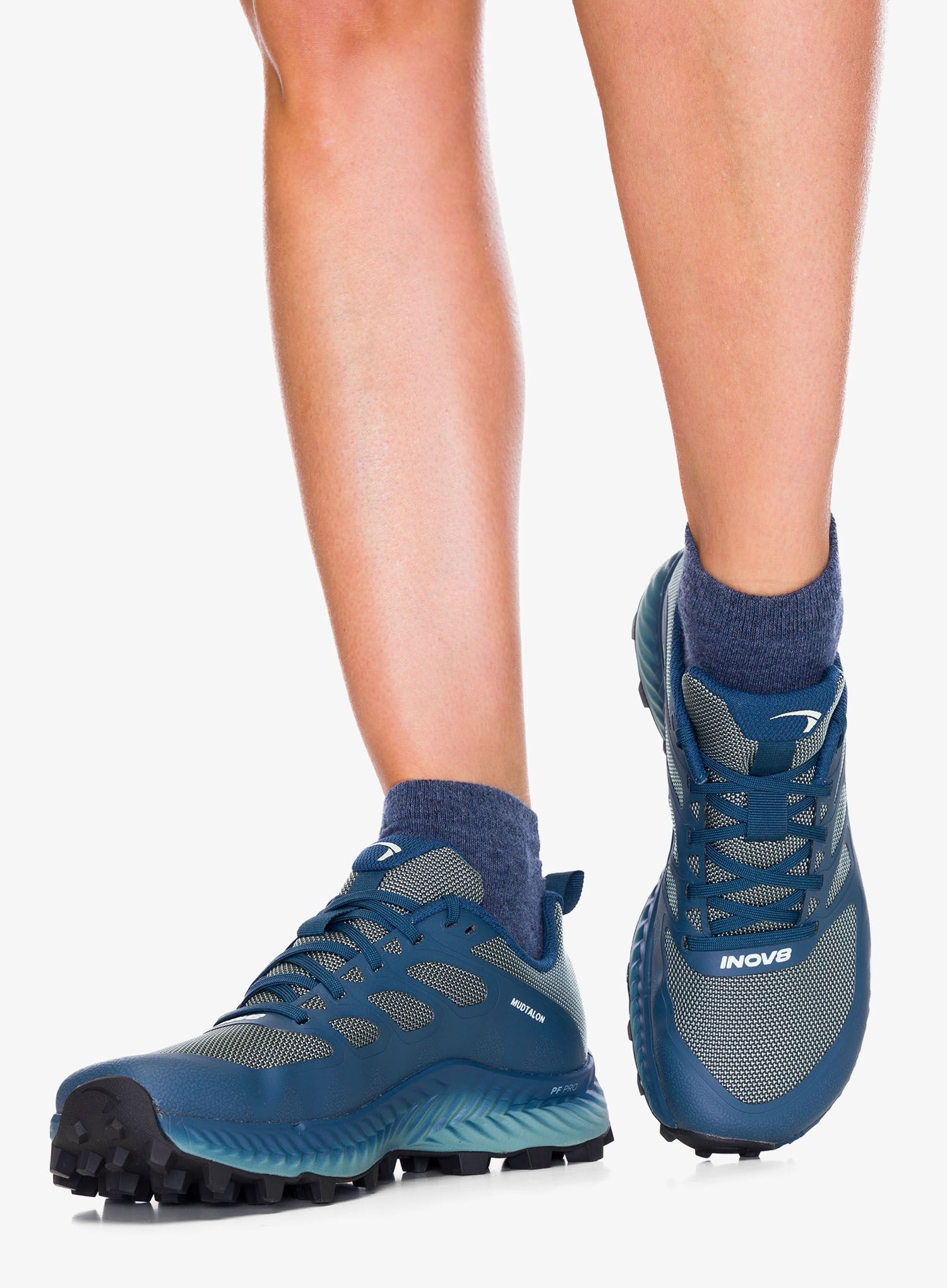 Ženski tekaški čevlji Inov-8 MudTalon Precision - storm blue/navy