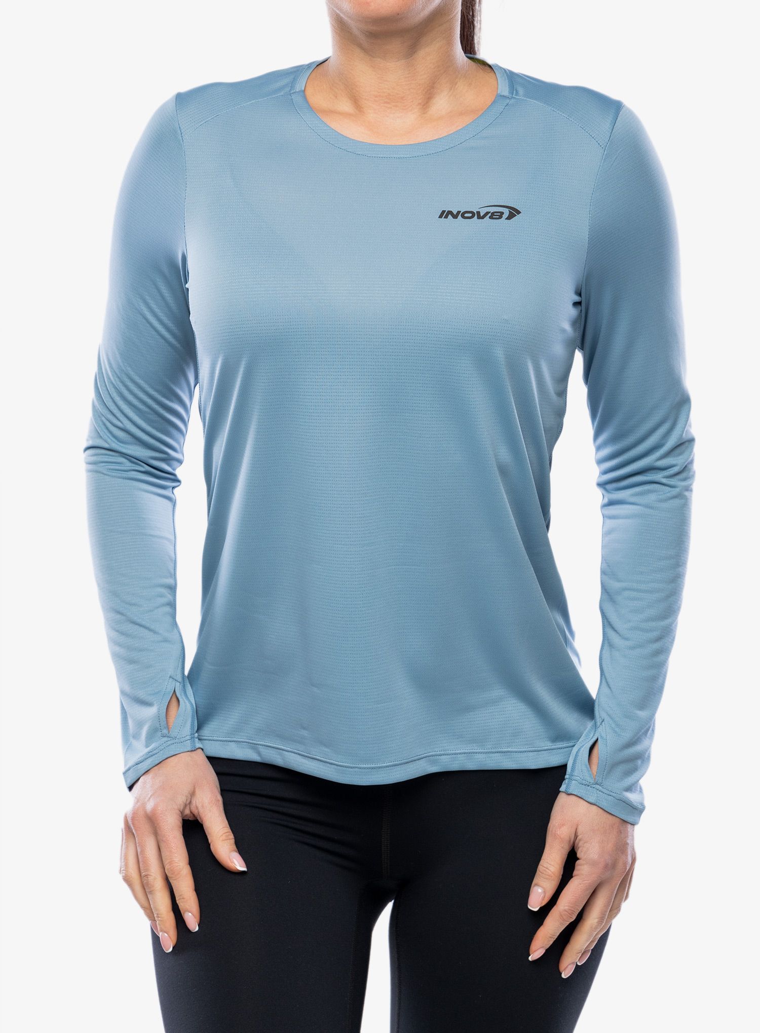 Ženska tekaška jopica Inov-8 Performance Long Sleeve - blue grey/slate