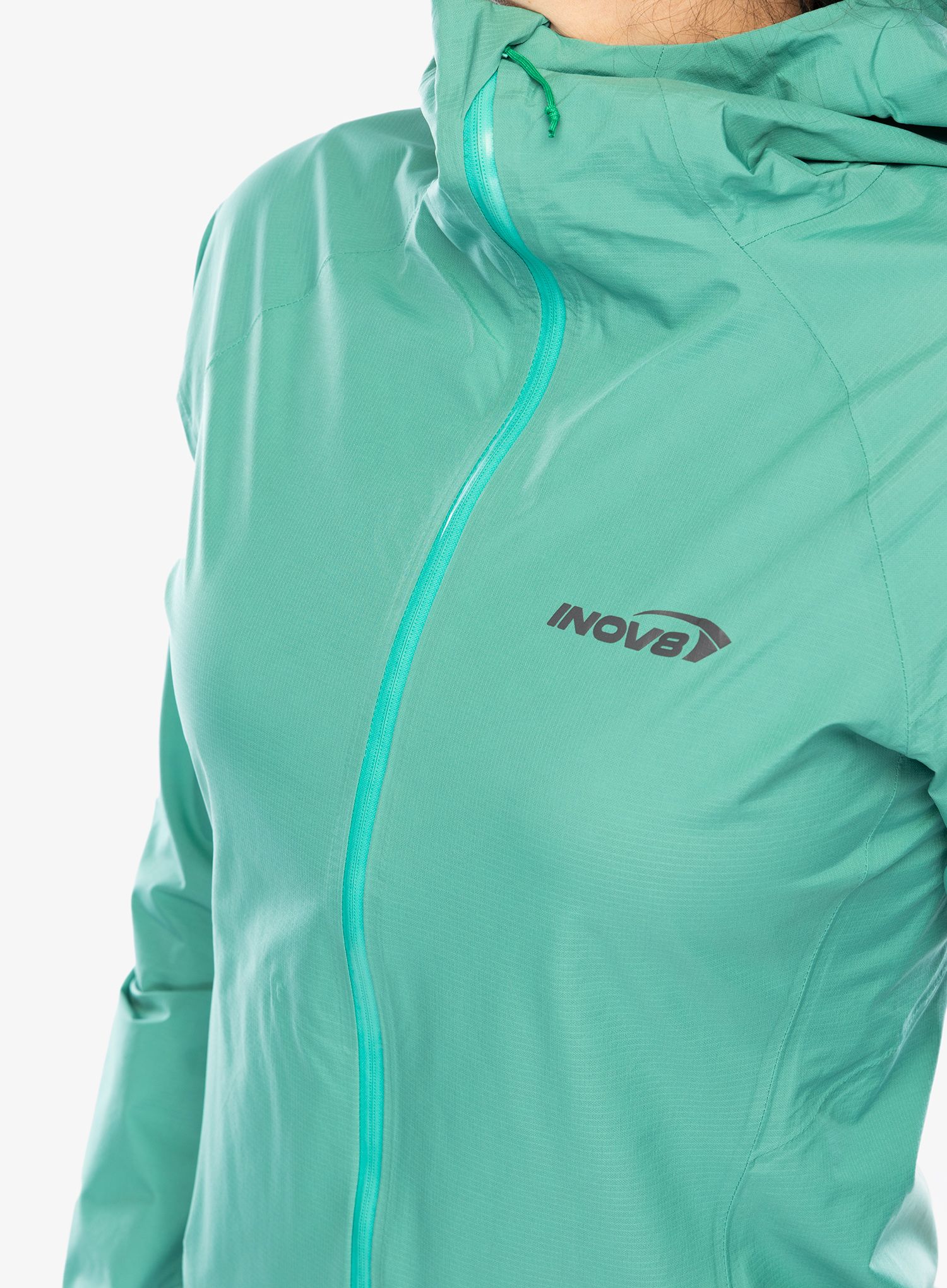 Ženska tekaška jakna Inov-8 Stormshell FZ V2 - aqua
