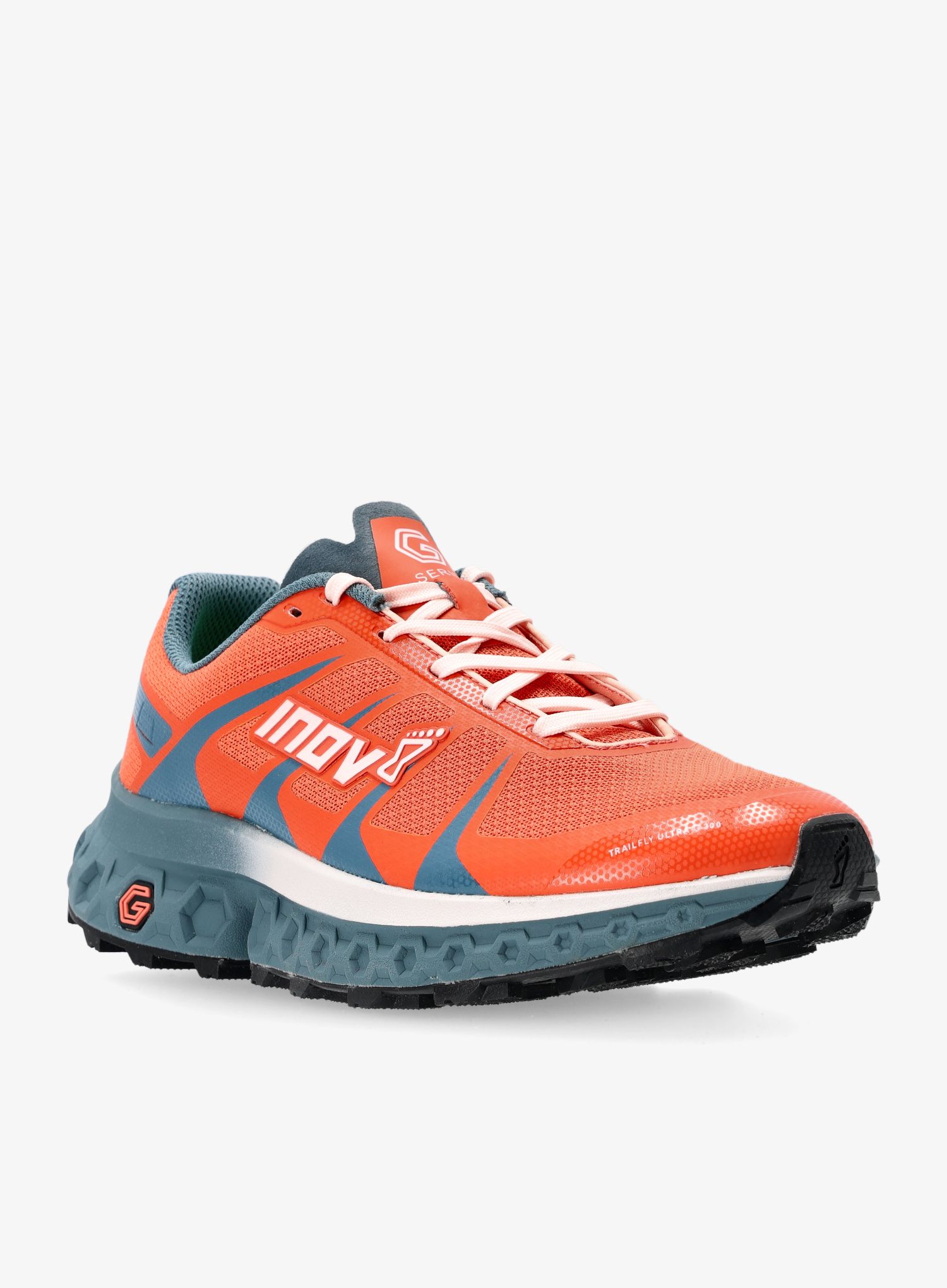 Ženski tekaški čevlji Inov-8 TrailFly Ultra G 300 Max - coral/graphite