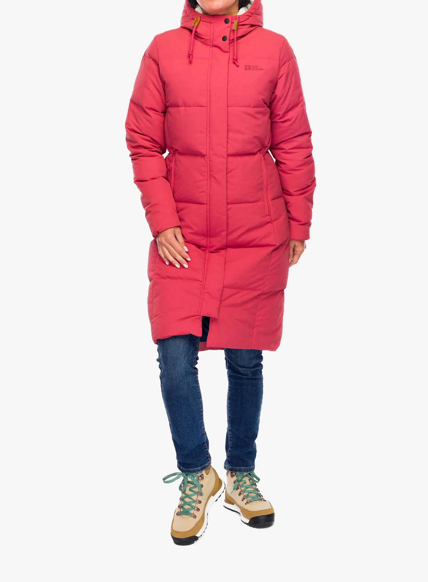 Puhast plašč Jack Wolfskin Nordlicht Coat - red coral