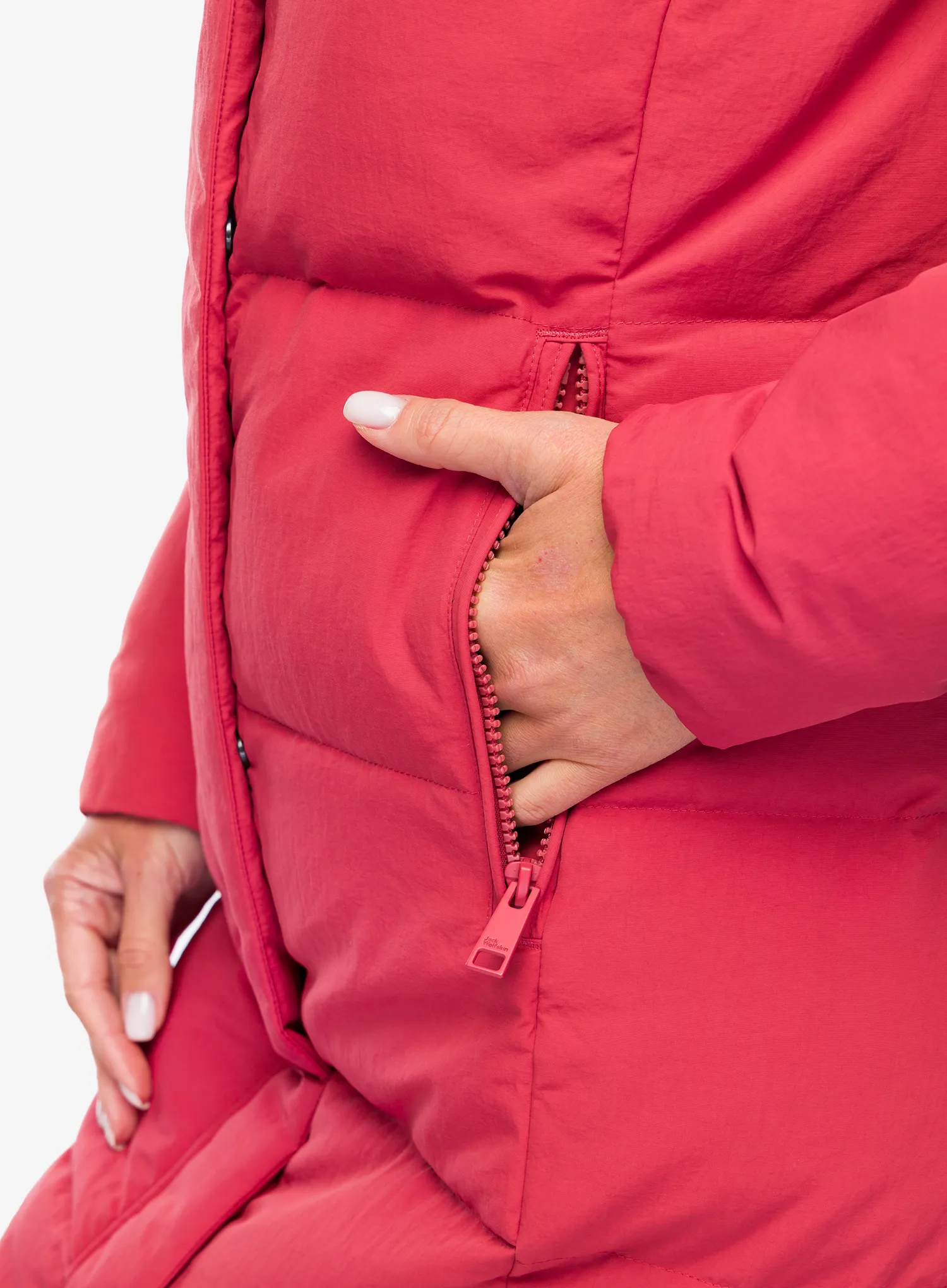 Puhast plašč Jack Wolfskin Nordlicht Coat - red coral
