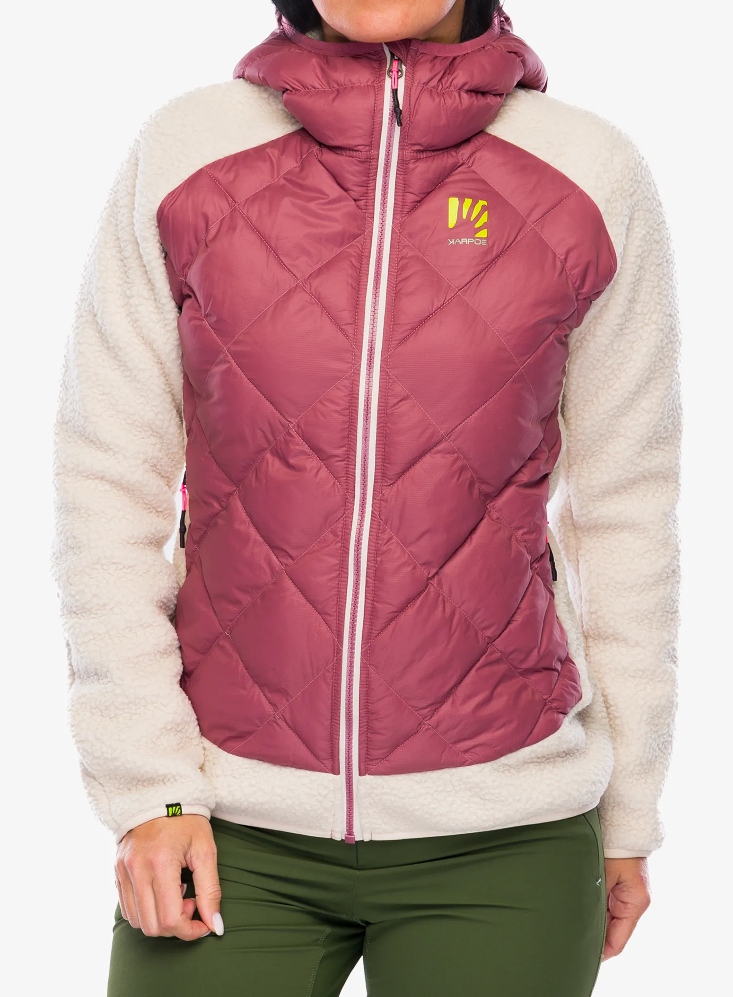 Ženska hibridna jakna Karpos Marmarole Retro Jacket - deco rose/oat
