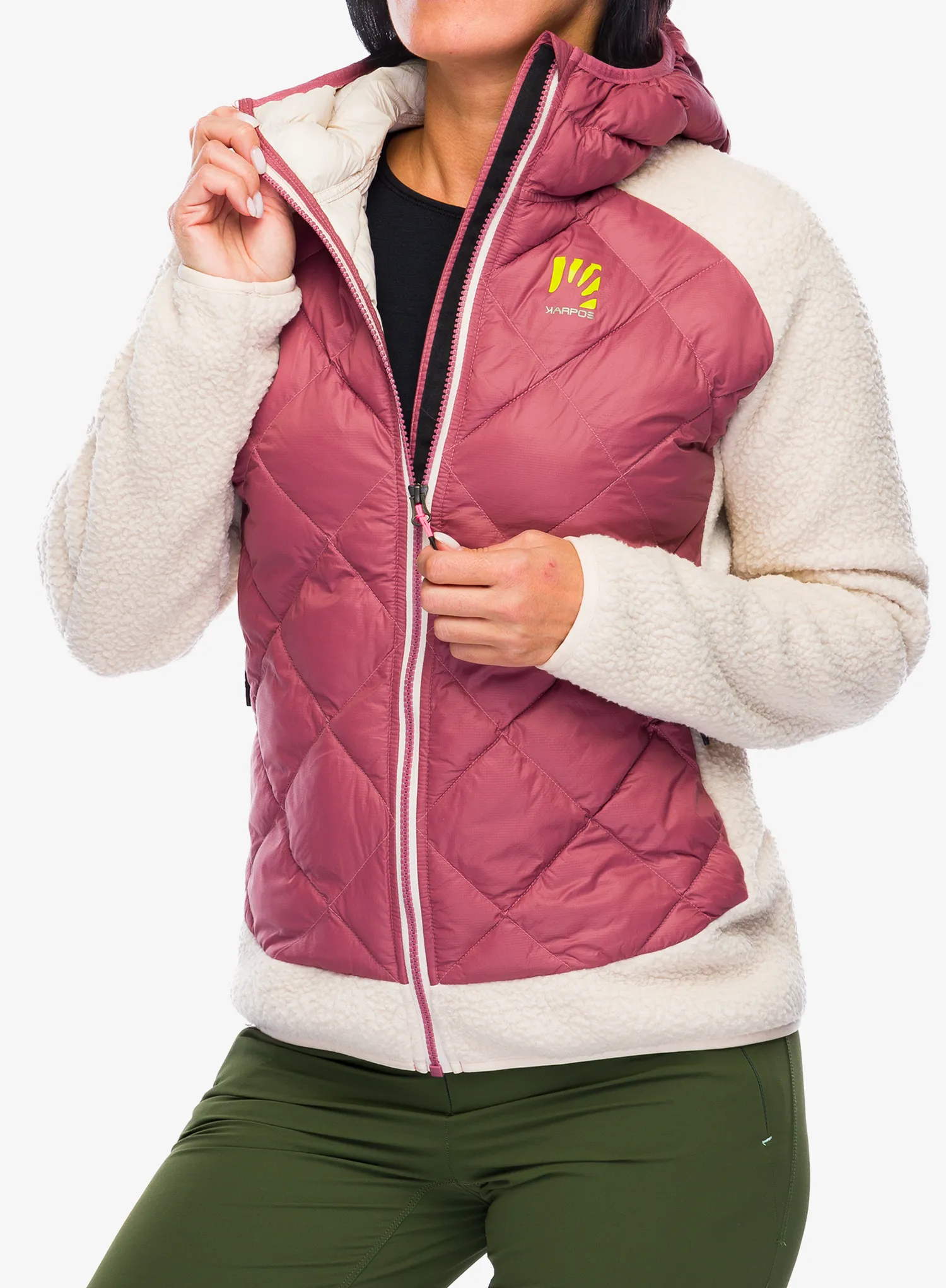 Ženska hibridna jakna Karpos Marmarole Retro Jacket - deco rose/oat