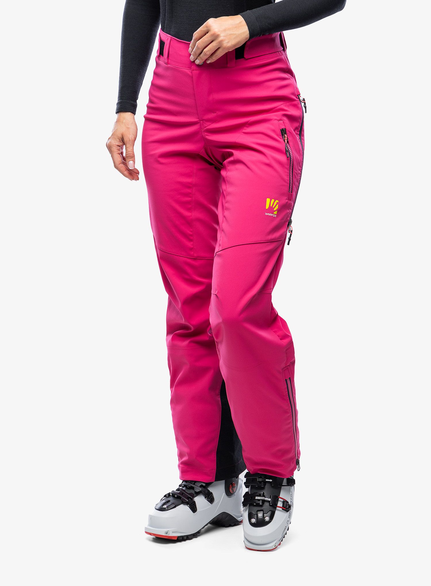Ženske hlače za turno smučanje Karpos Palu Pant - pink/vulcan