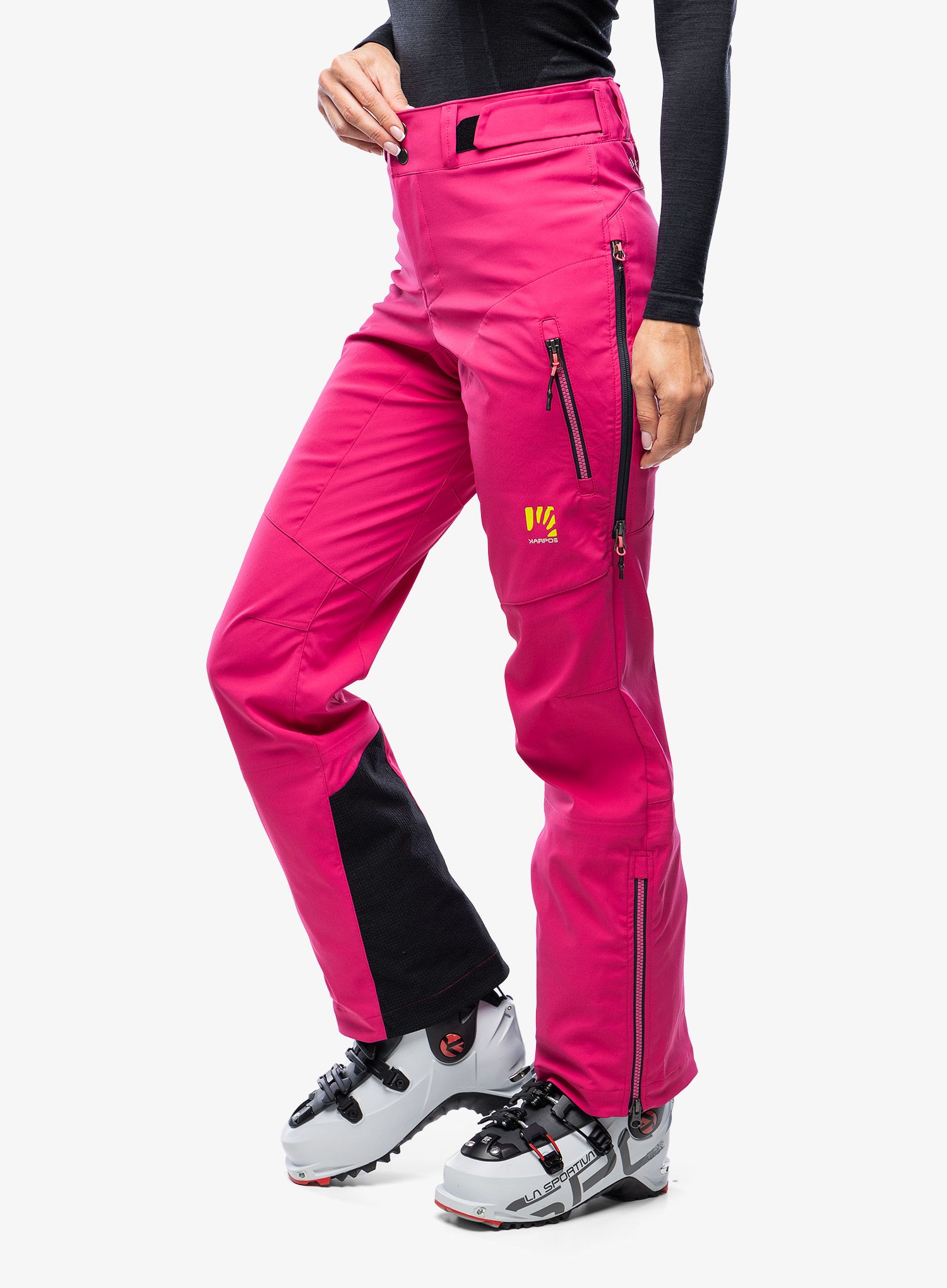 Ženske hlače za turno smučanje Karpos Palu Pant - pink/vulcan