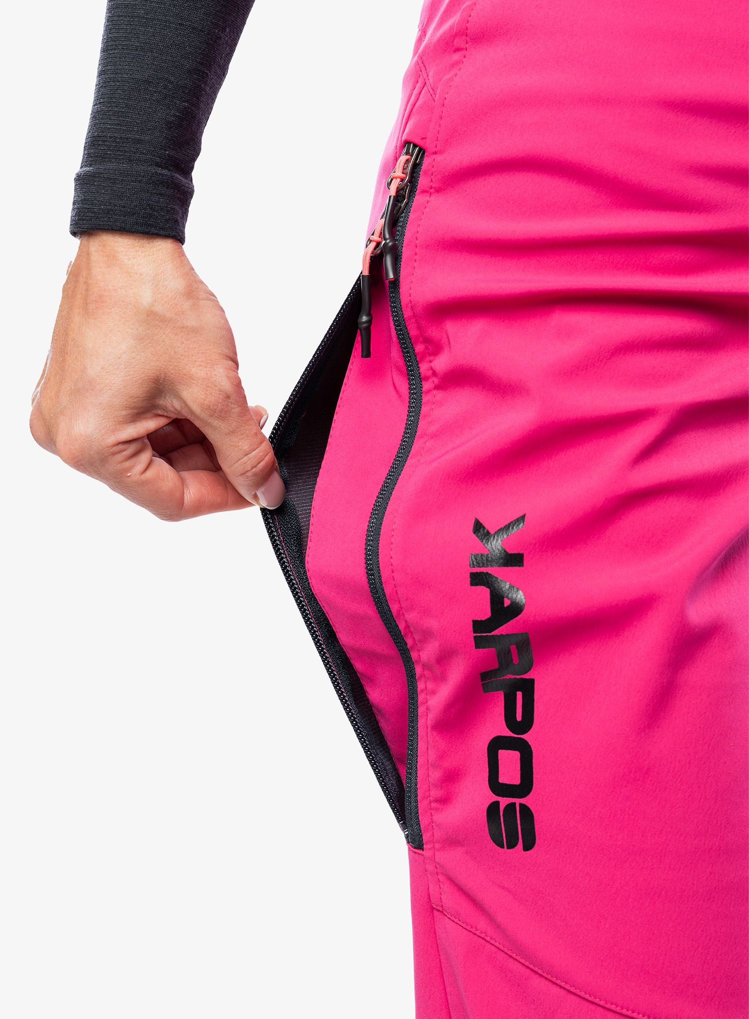 Ženske hlače za turno smučanje Karpos Palu Pant - pink/vulcan