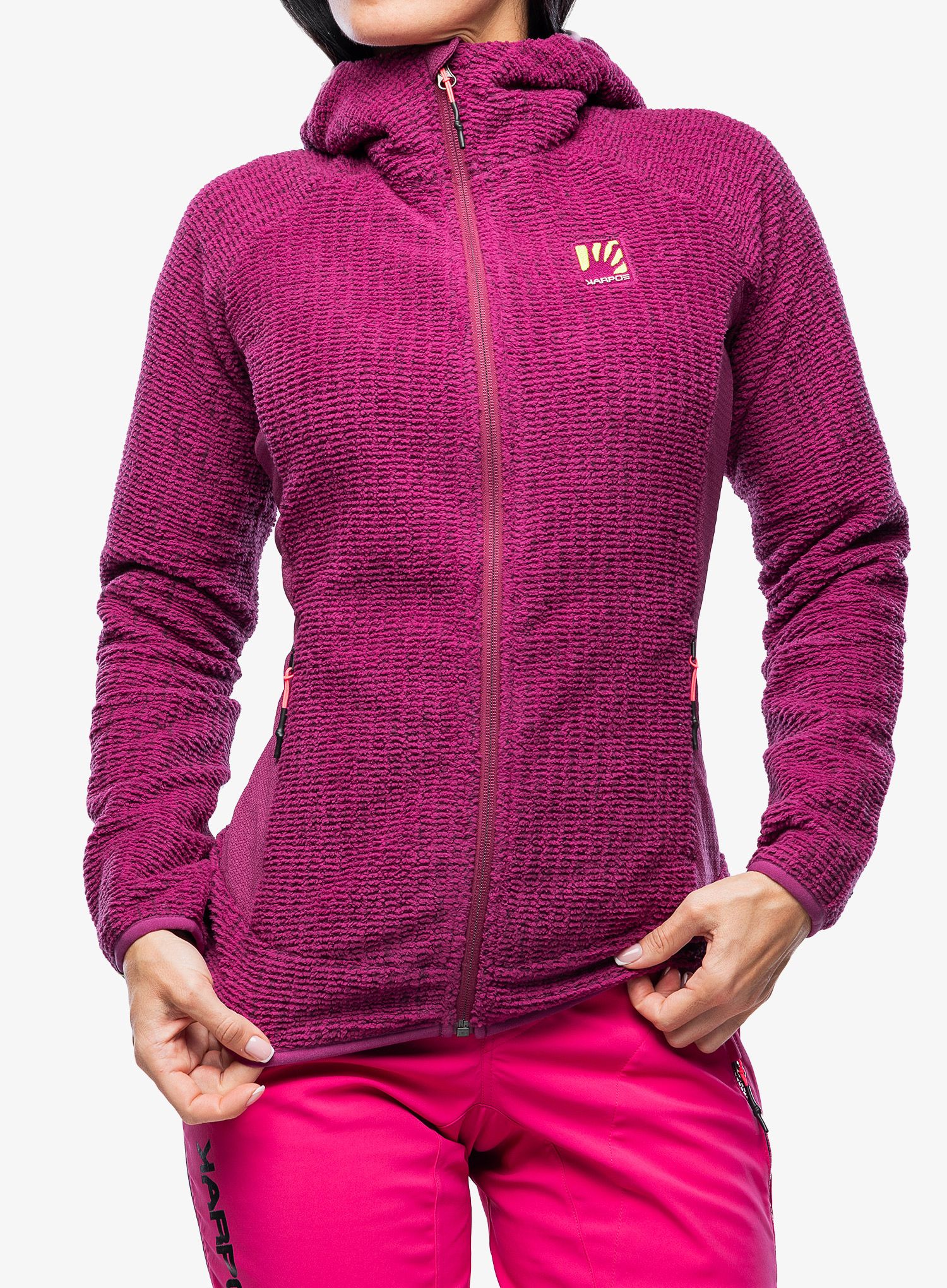 Ženska jopica Karpos Rocchetta Hoodie Fleece - boysenberry