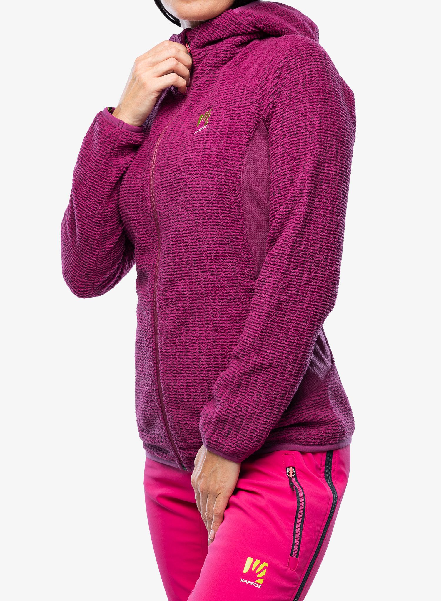 Ženska jopica Karpos Rocchetta Hoodie Fleece - boysenberry