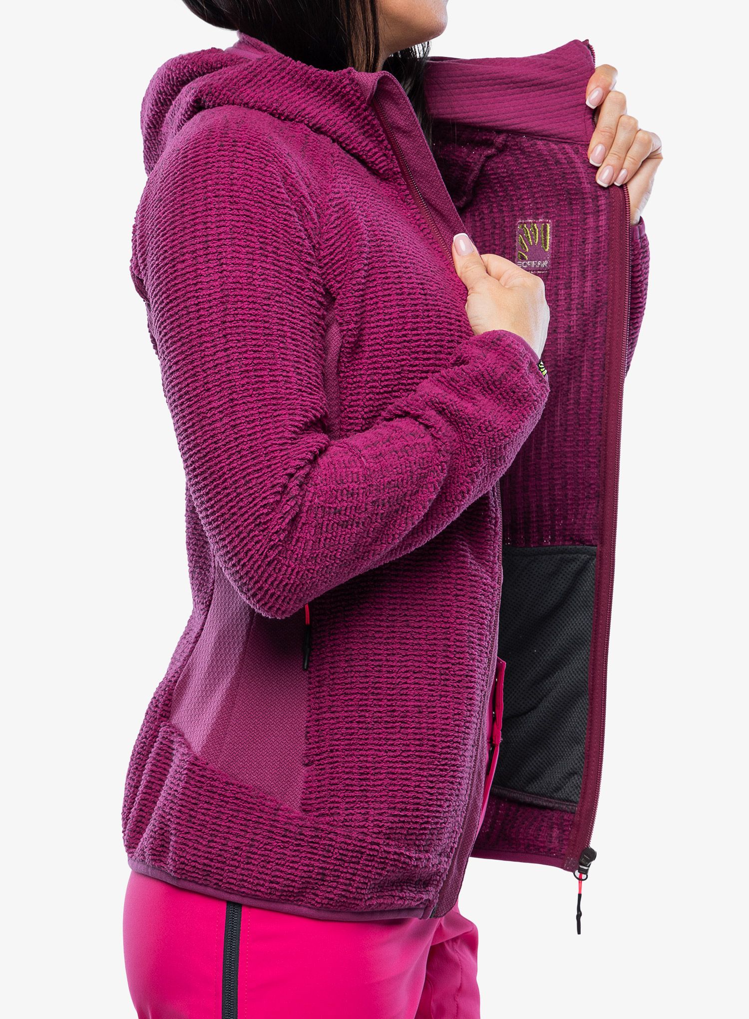 Ženska jopica Karpos Rocchetta Hoodie Fleece - boysenberry