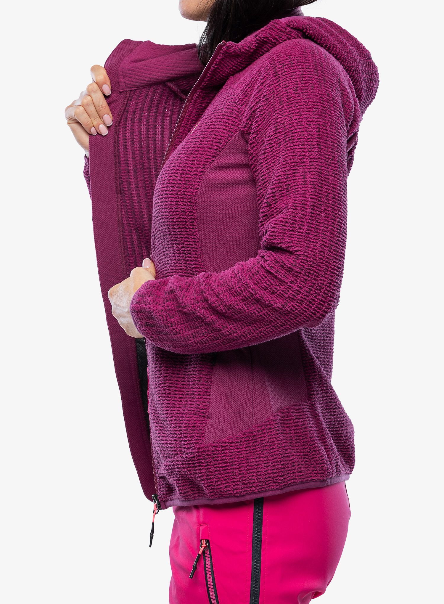 Ženska jopica Karpos Rocchetta Hoodie Fleece - boysenberry