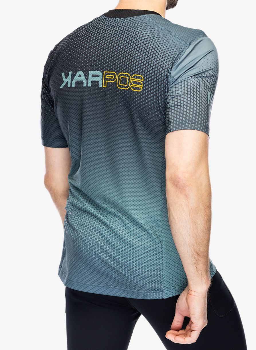 Kolesarska majica Karpos Val Di Dentro Tee - black/north atlantic/curry