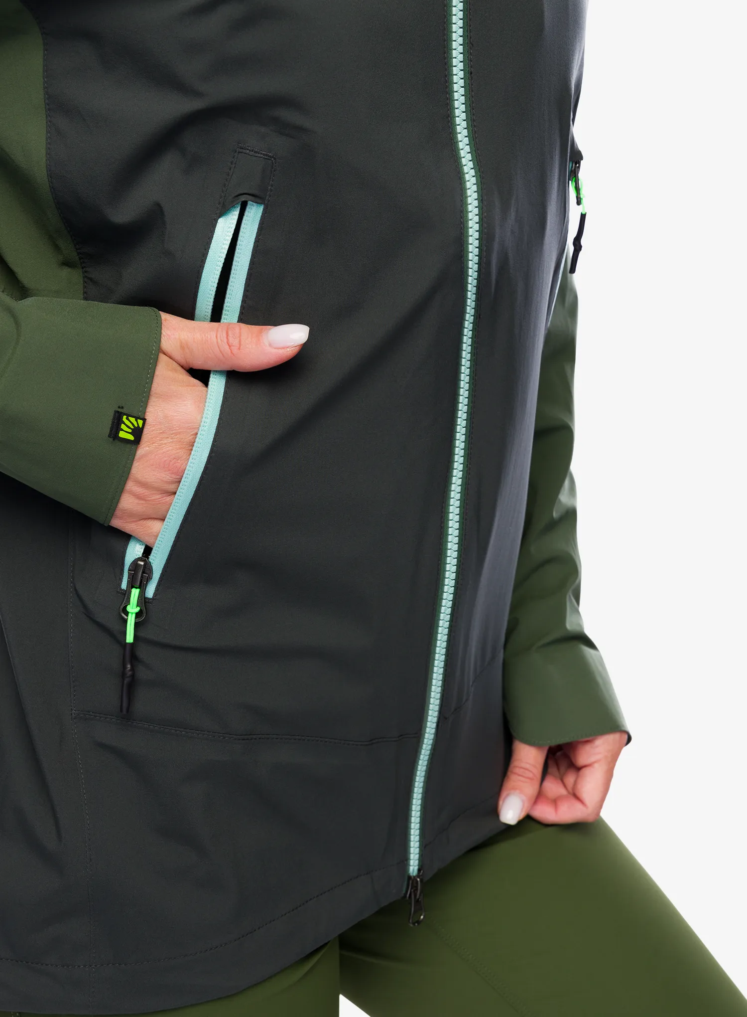 Ženska jakna Karpos Valsesia Shell Jacket - black sand/thyme