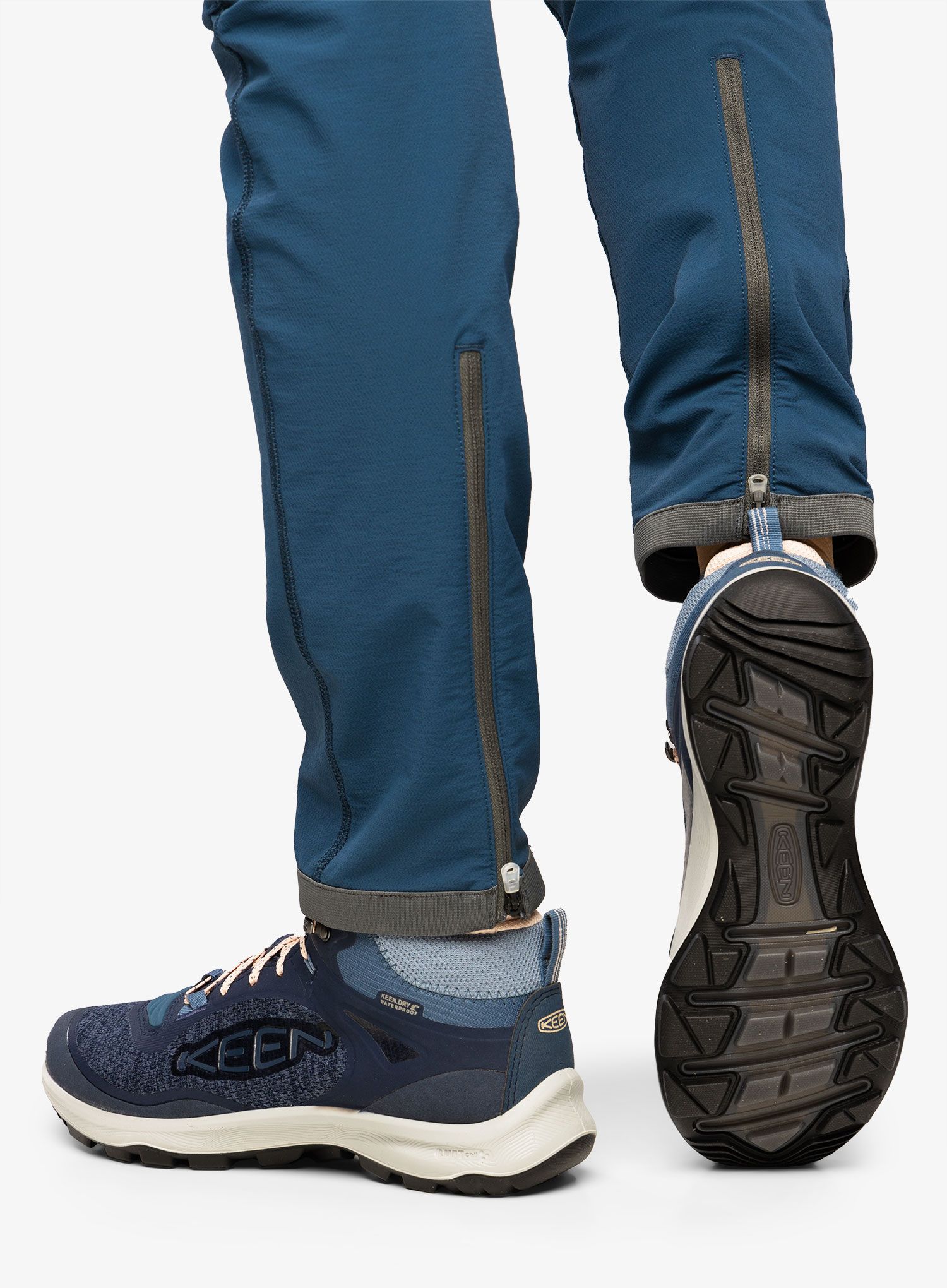 Ženski pohodniški čevlji Keen Terradora Flex Mid WP - vintage indigo/peachy keen
