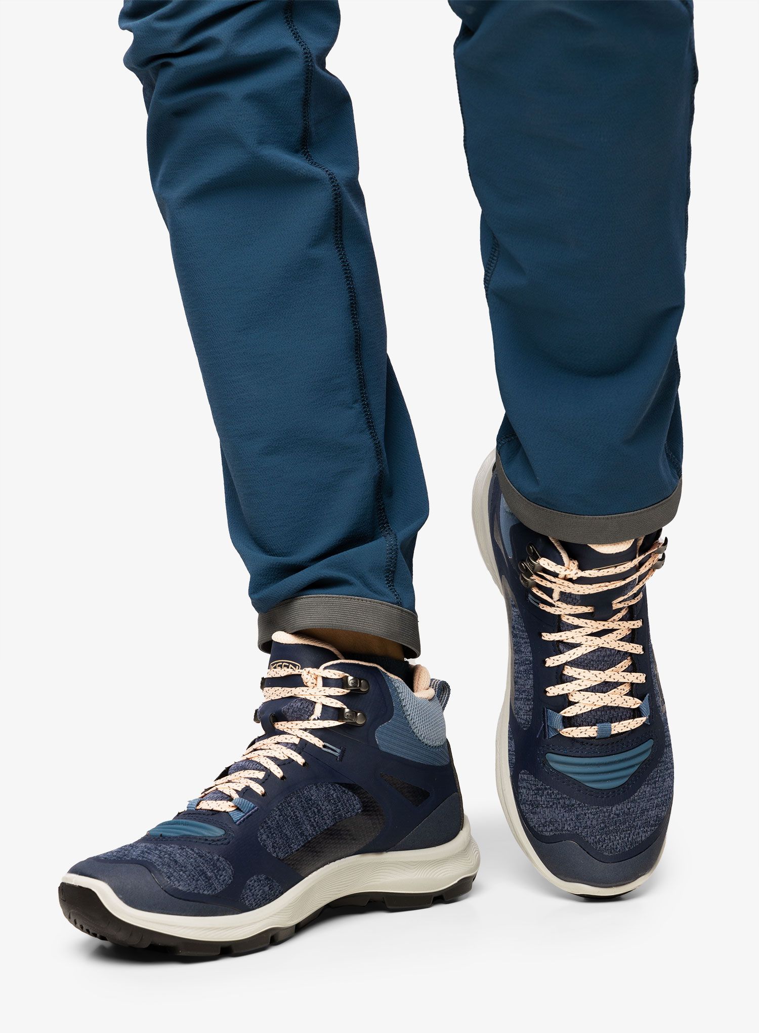Ženski pohodniški čevlji Keen Terradora Flex Mid WP - vintage indigo/peachy keen