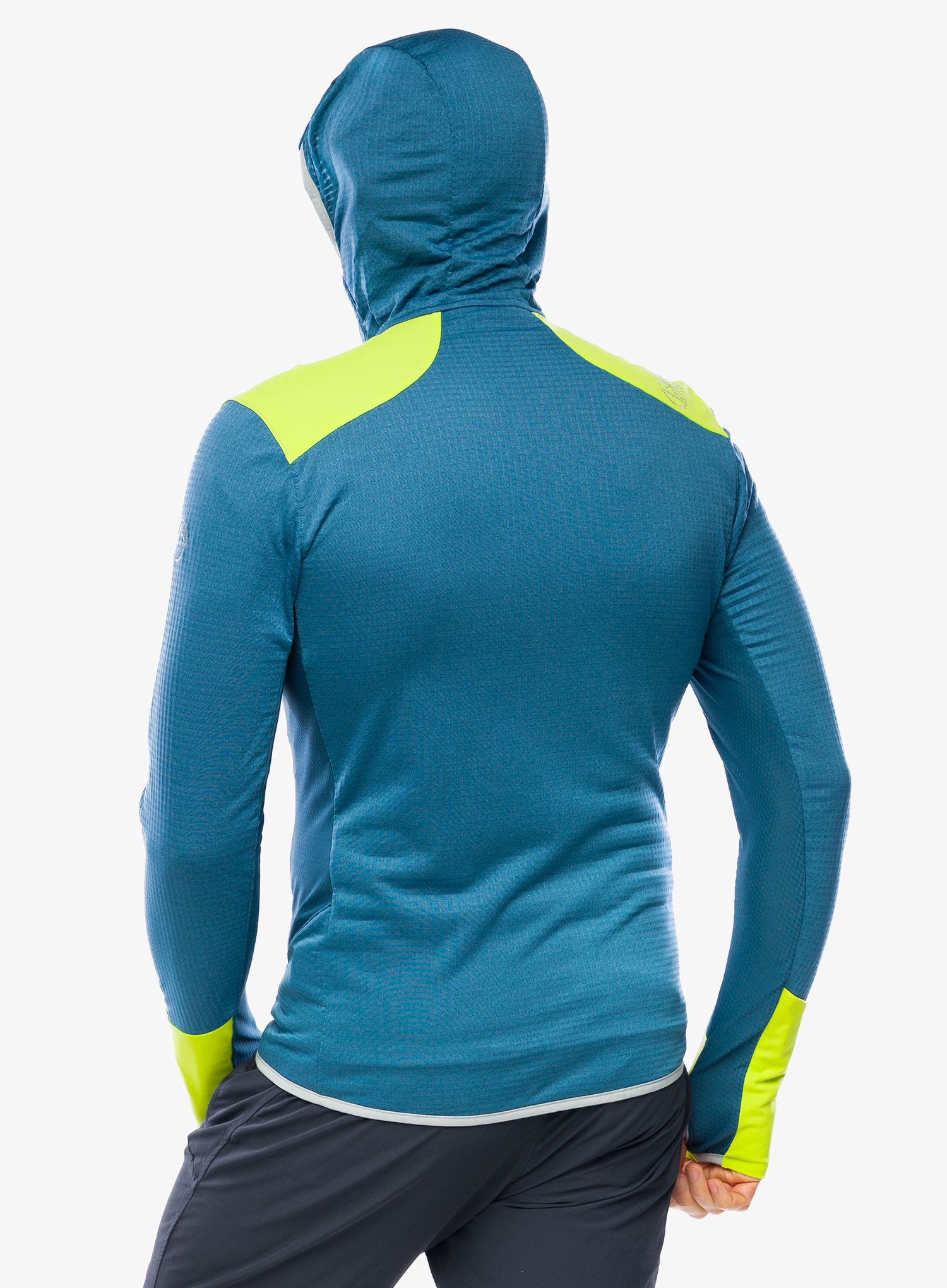 Jopica s kapuco La Sportiva Aequilibrium Thermal Hoody - storm blue/lime punch