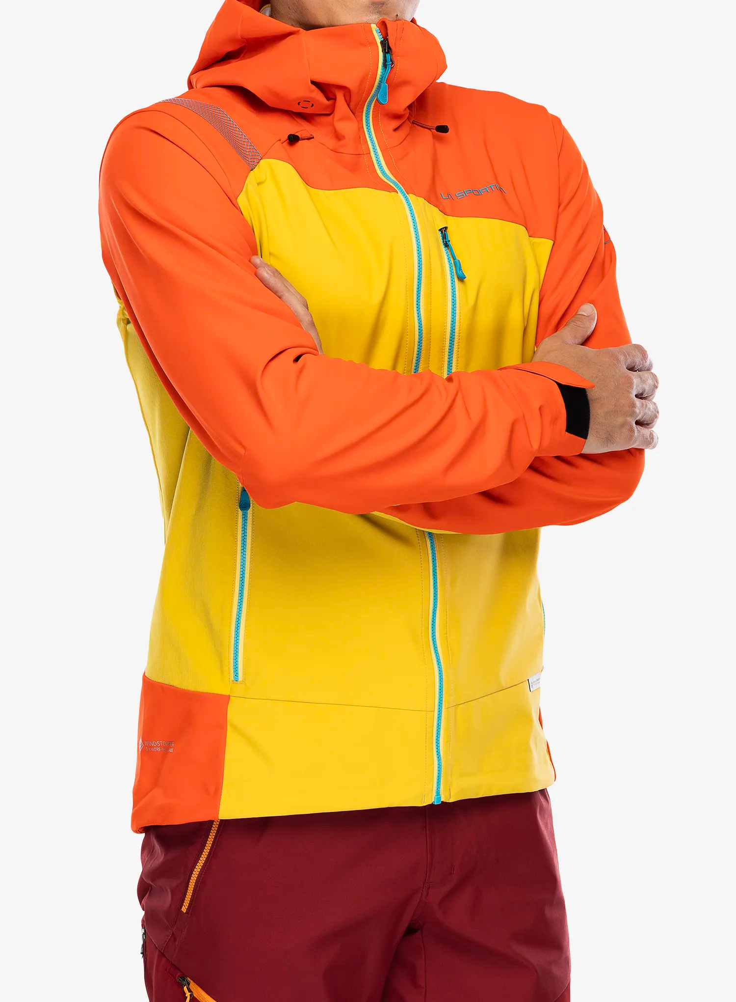 Softshell jakna La Sportiva Alpine Guide Windstopper Jacket - bamboo/cherry tomato
