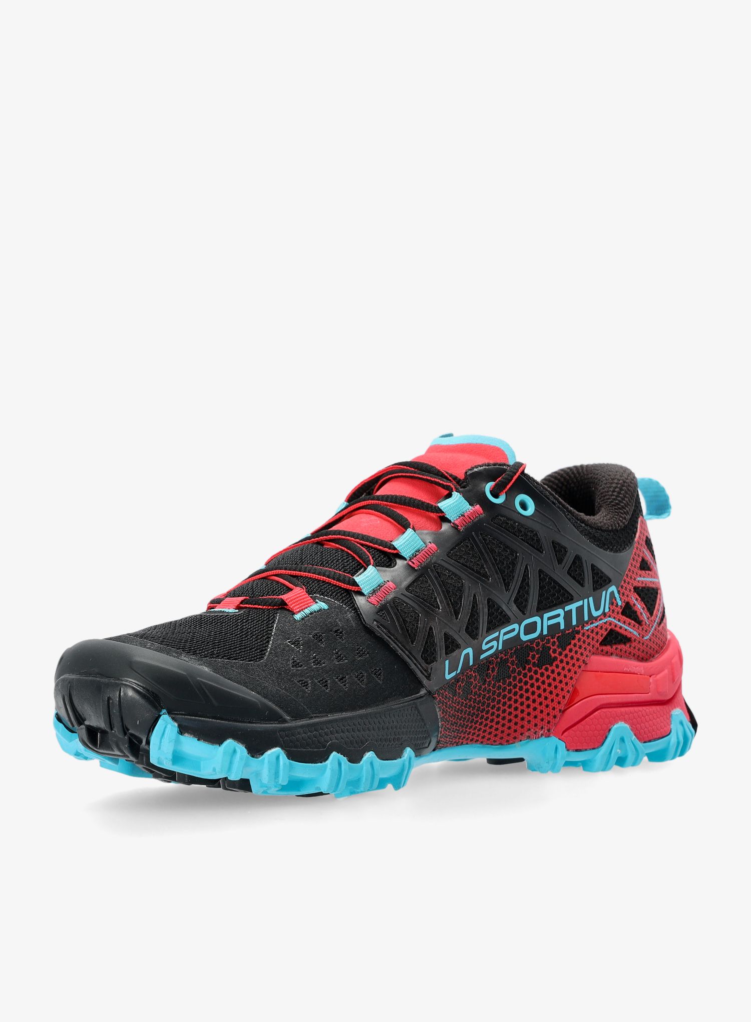 Ženski tekaški čevlji La Sportiva Bushido II GTX - black/hibiscus