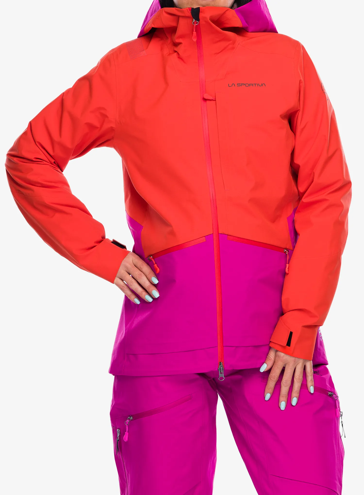 Ženska hardshell jakna La Sportiva Chaser Evo Shell Jkt - cherry tomato/springtime