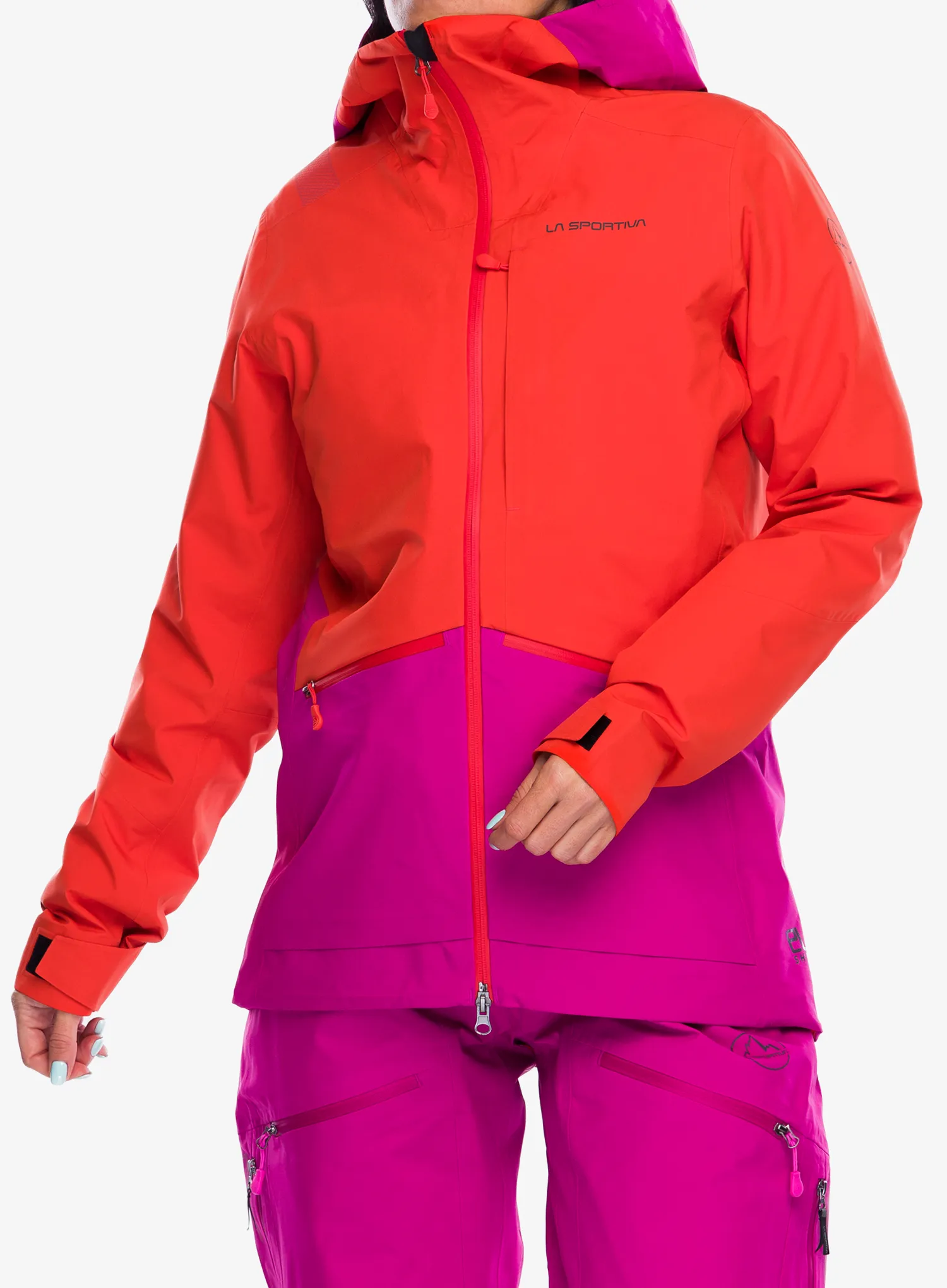 Ženska hardshell jakna La Sportiva Chaser Evo Shell Jkt - cherry tomato/springtime