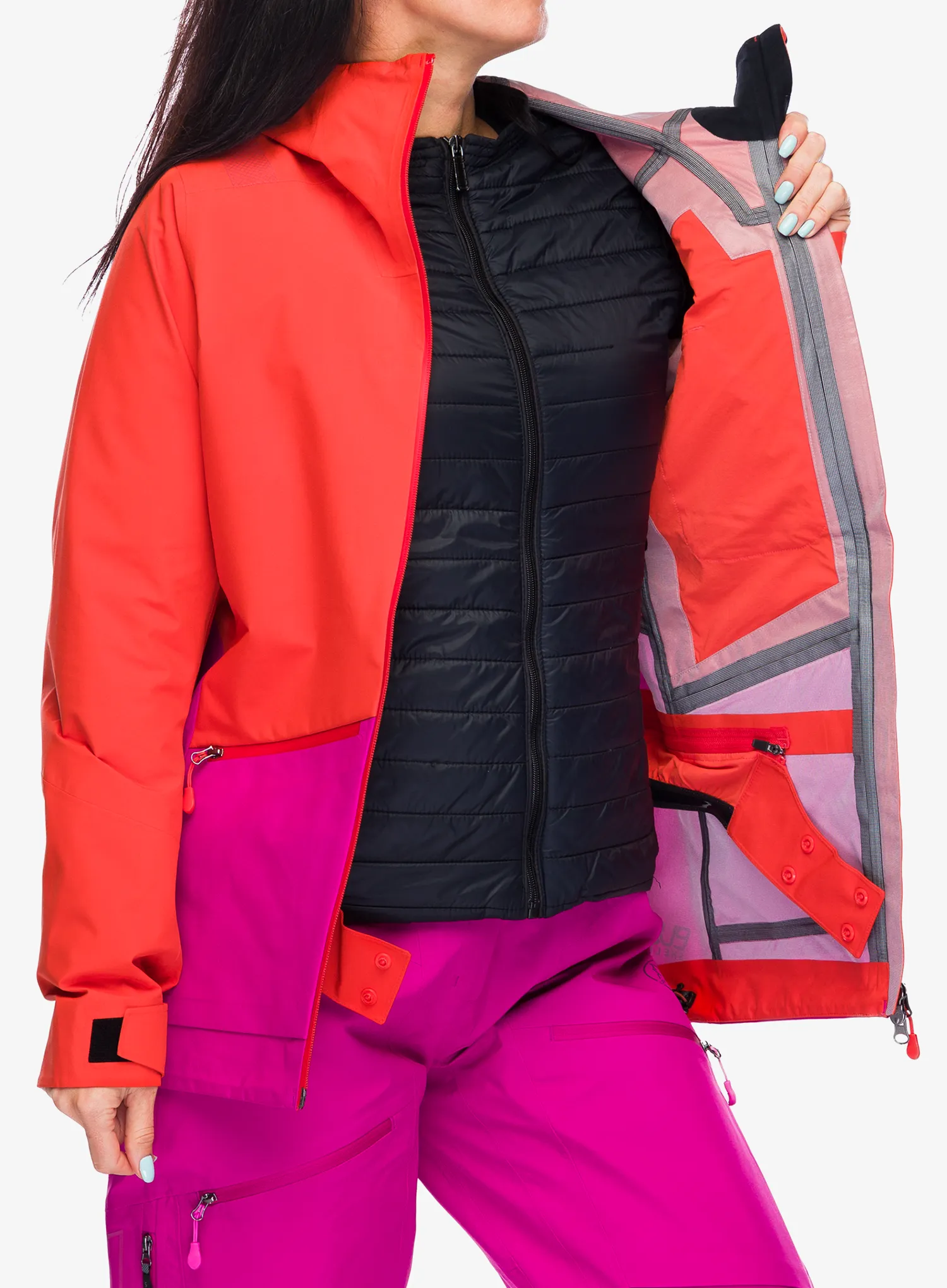 Ženska hardshell jakna La Sportiva Chaser Evo Shell Jkt - cherry tomato/springtime