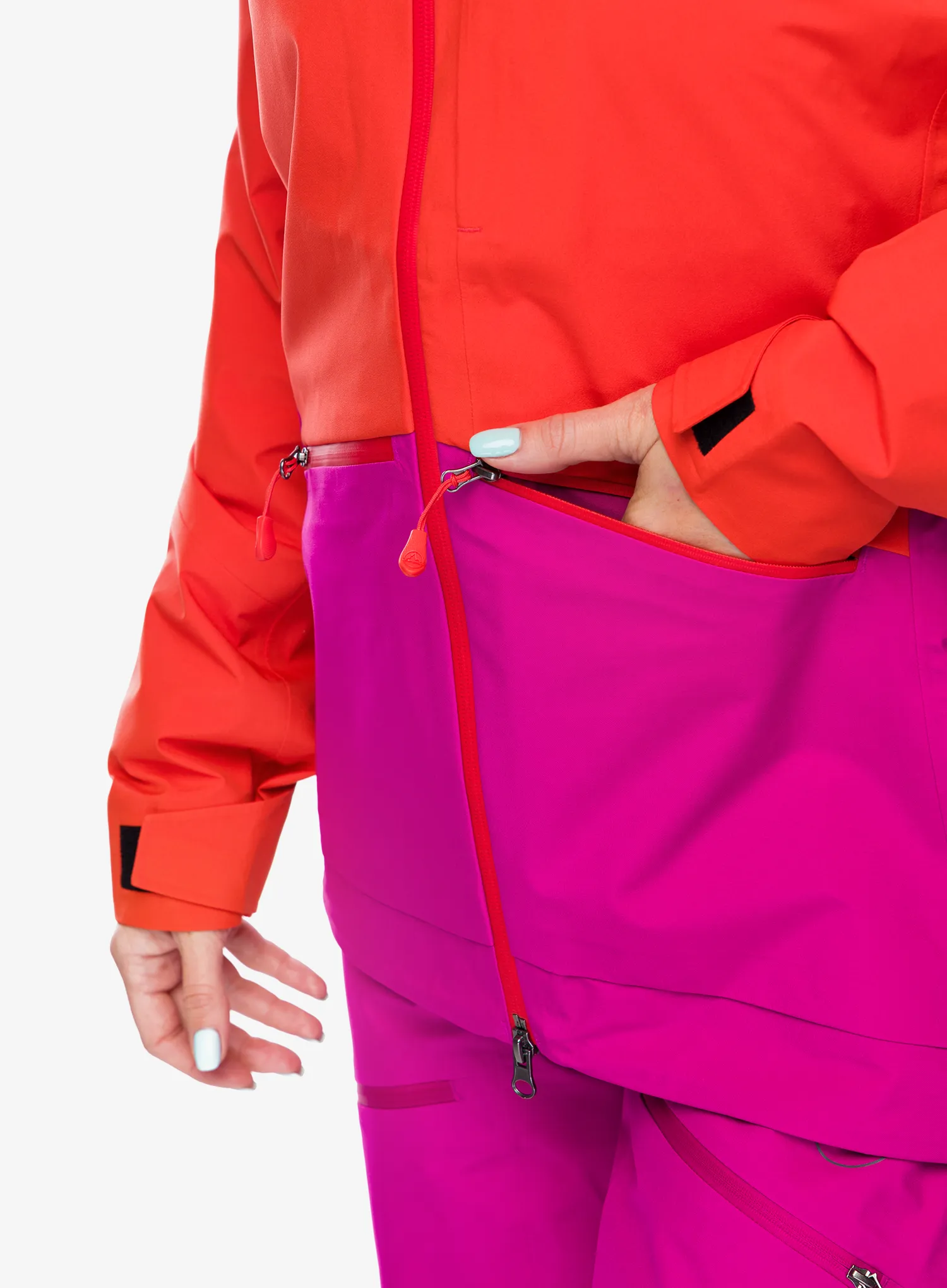 Ženska hardshell jakna La Sportiva Chaser Evo Shell Jkt - cherry tomato/springtime