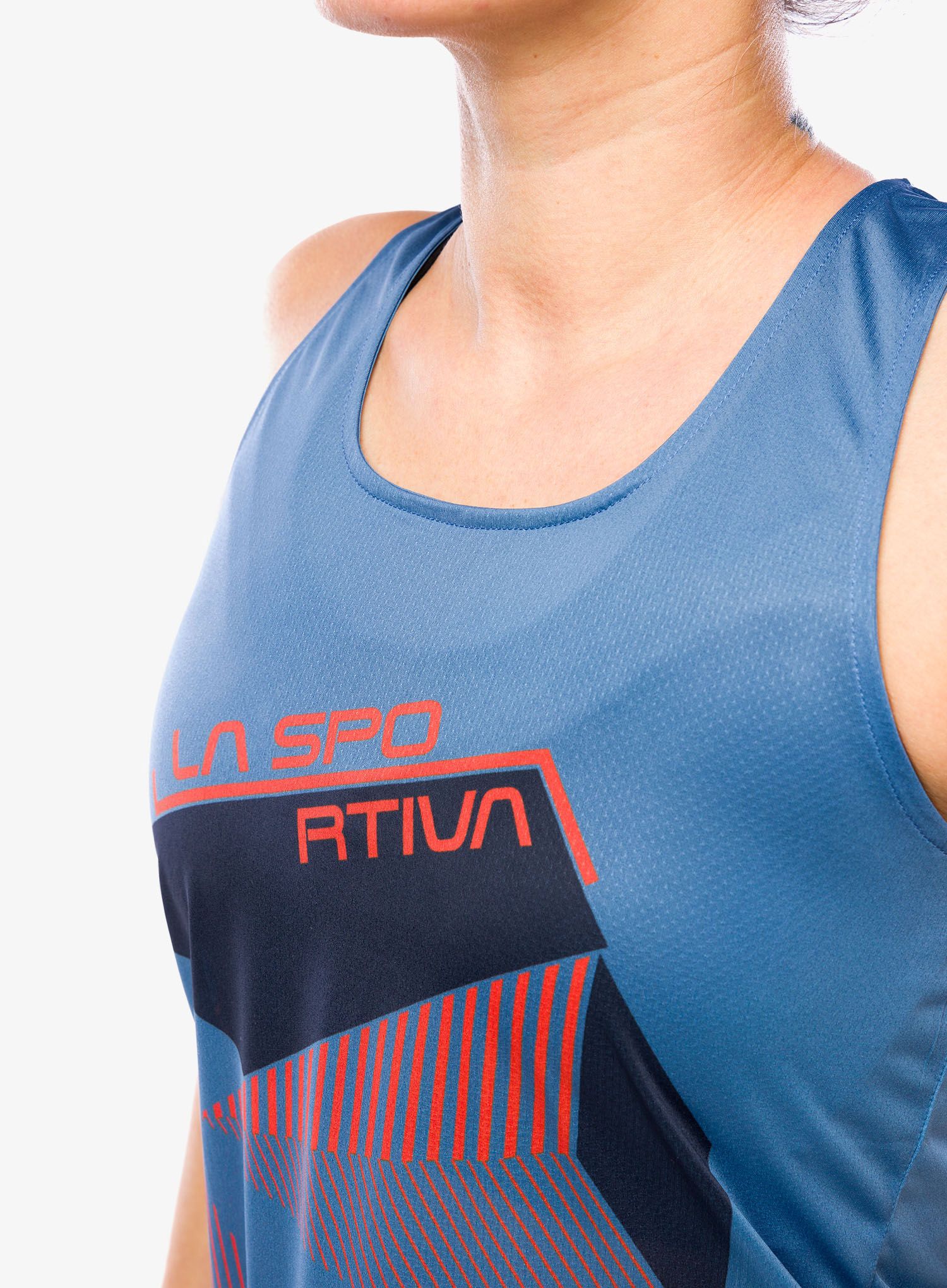 Ženski plezalni top La Sportiva Comp Tank - moonlight/deep sea