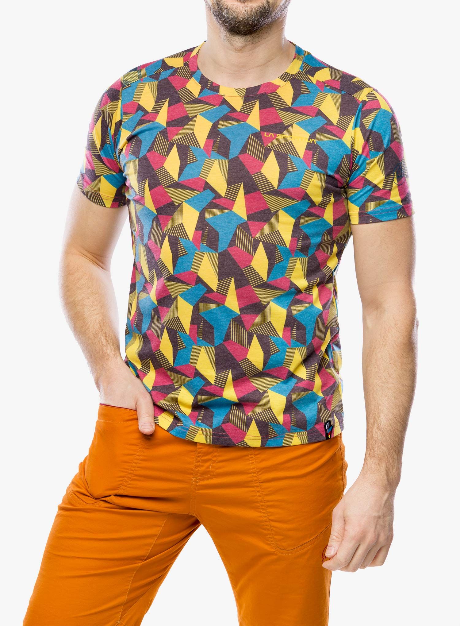 Majica La Sportiva Dimension T-Shirt - cerise/yellow