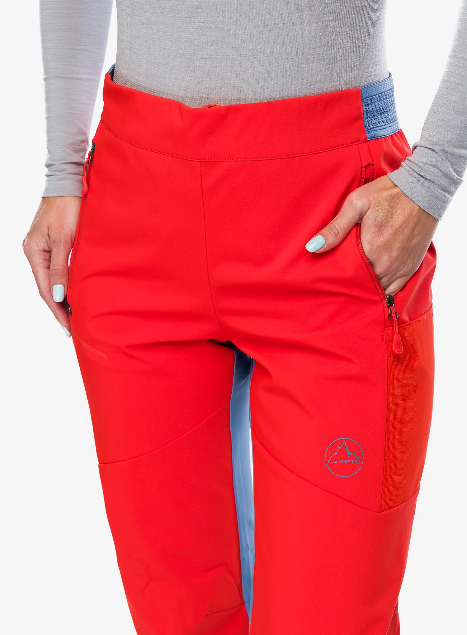 Ženske softshell hlače La Sportiva Ikarus Pant - cherry tomato/moonlight