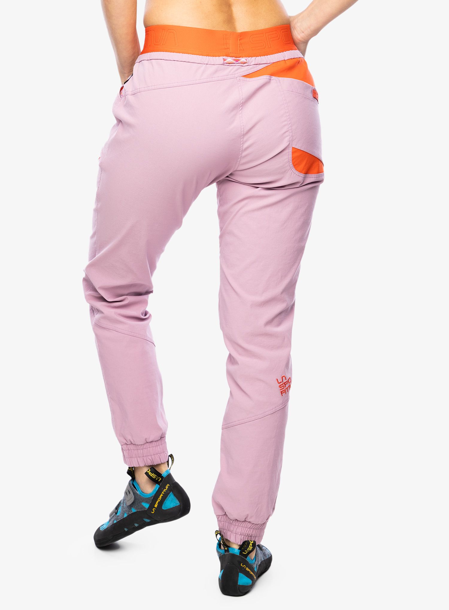 Ženske plezalne hlače La Sportiva Mantra Pant - rose/cherry tomato