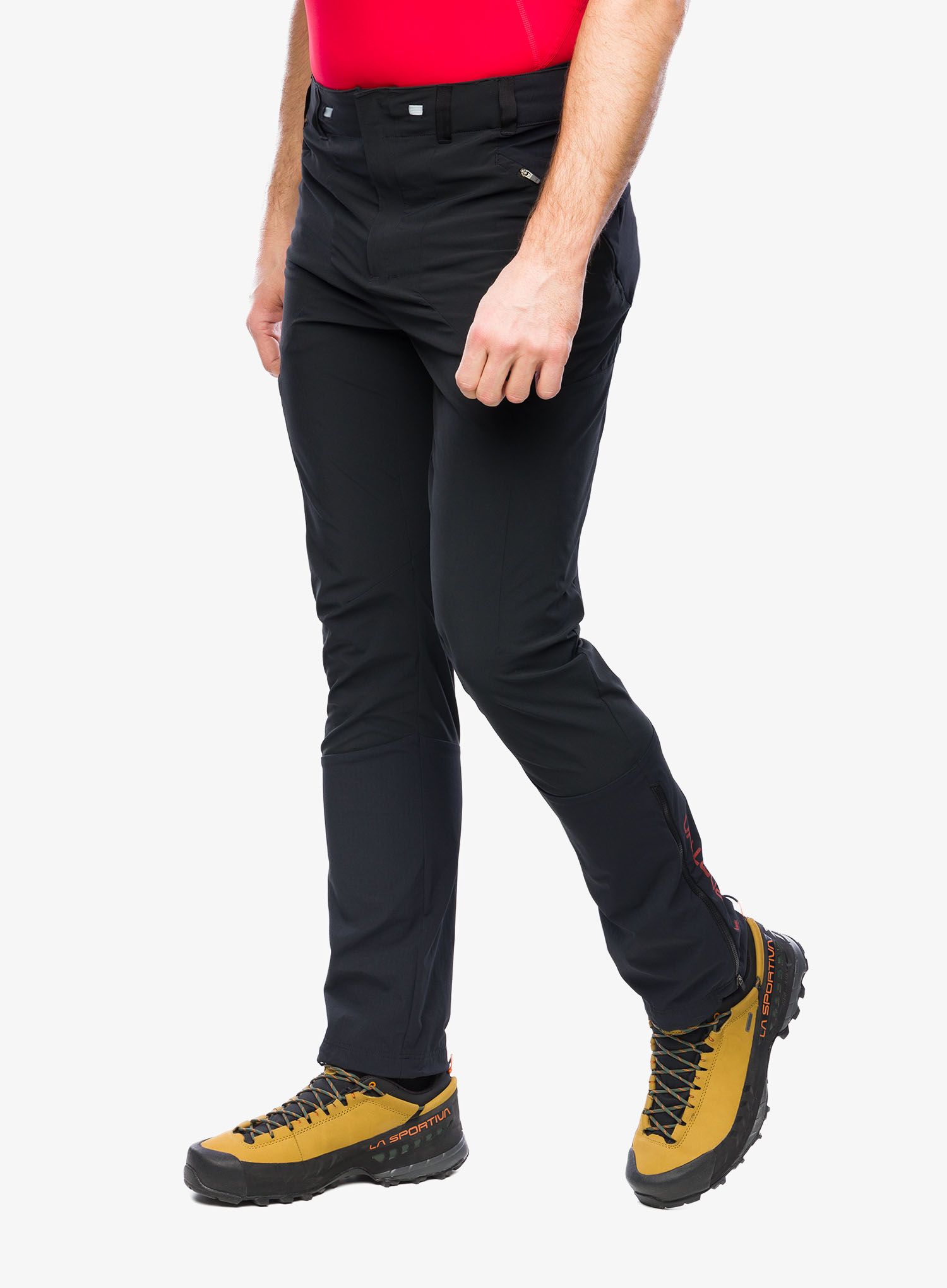 Pohodne hlače La Sportiva Monument Pant - black/cherry tomato