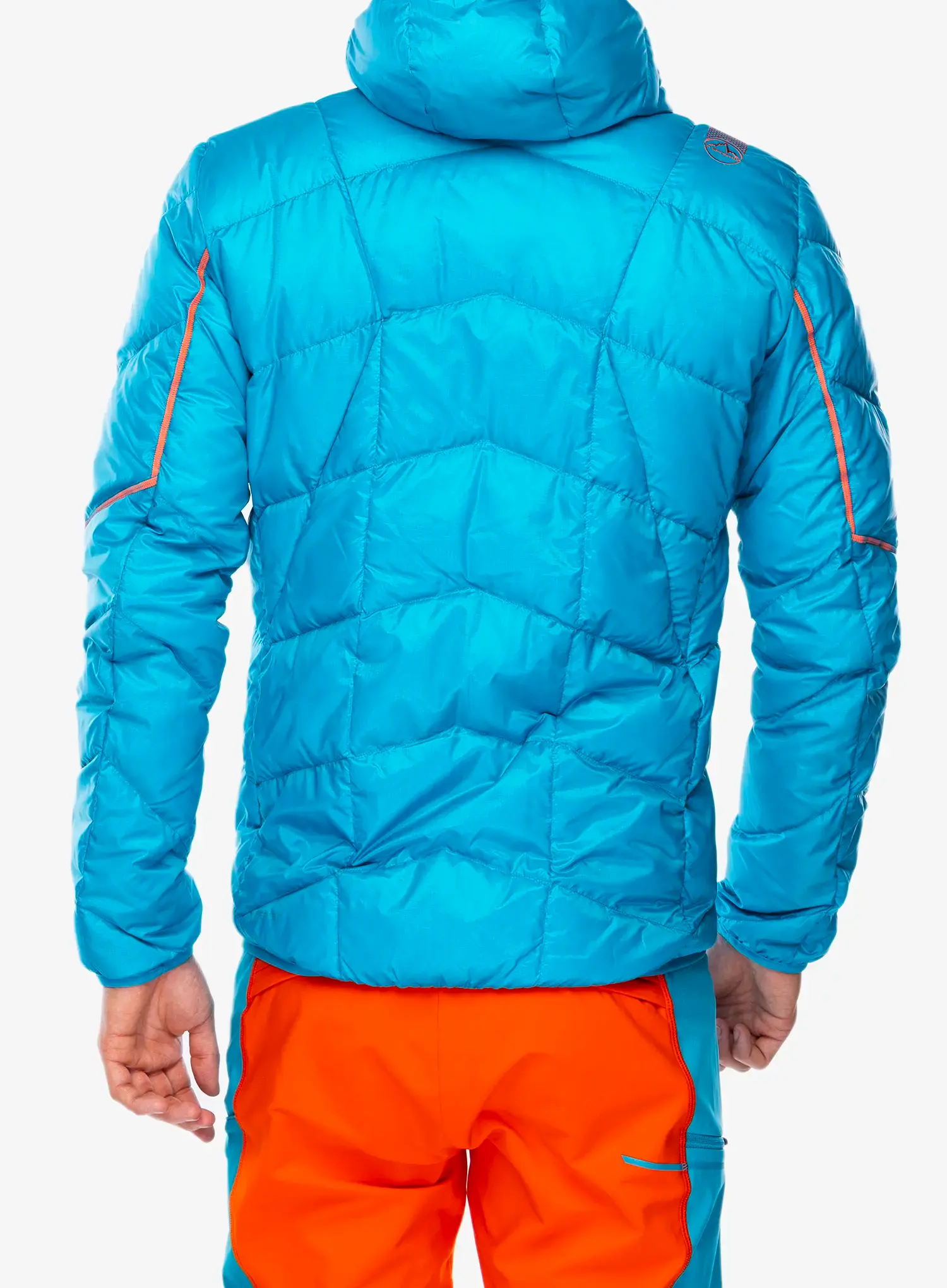 Puhovka La Sportiva Pinnacle Down Jkt - tropic blue/cherry tomato