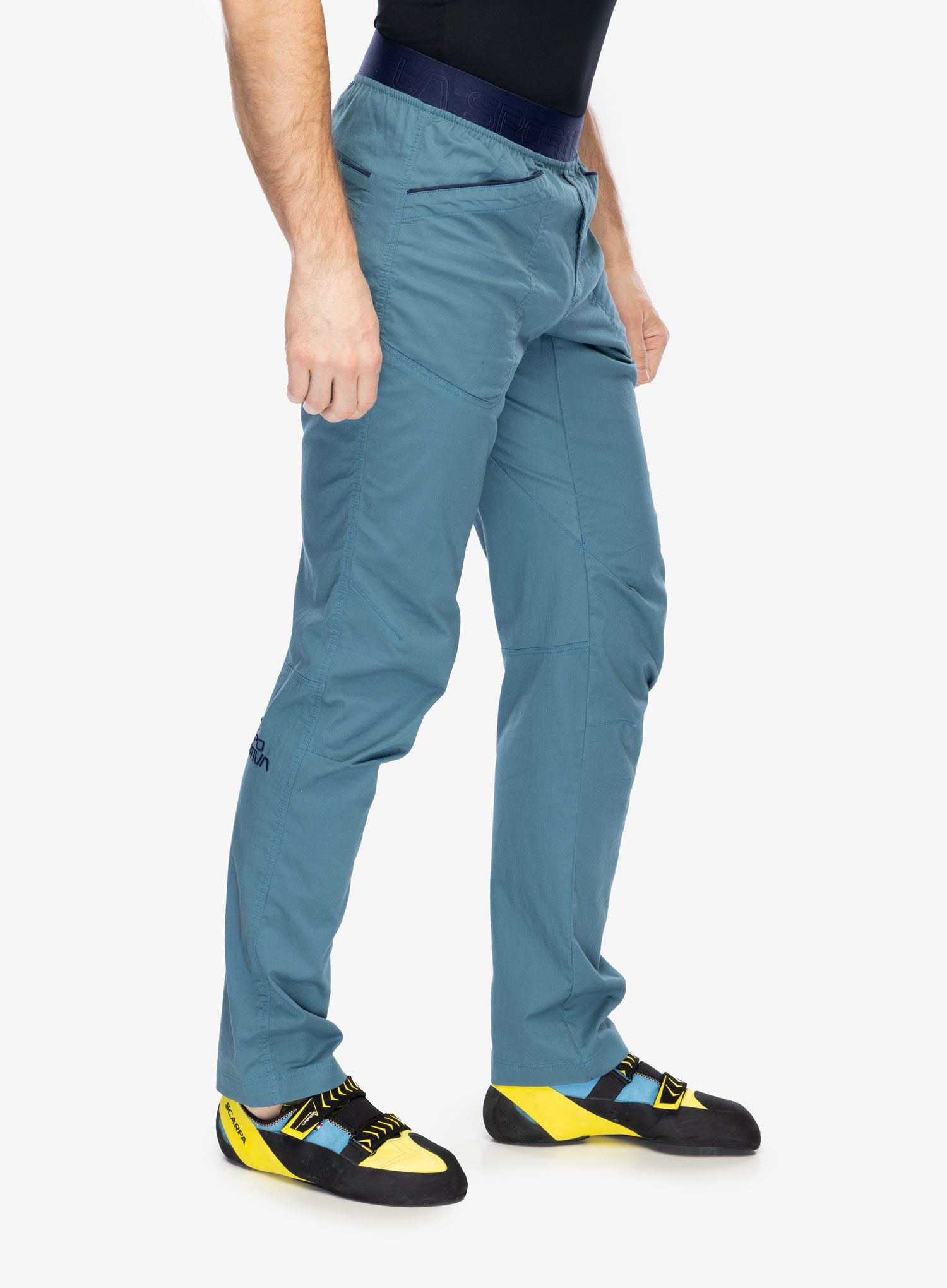 Plezalne hlače La Sportiva Roots Pant - hurricane/deep sea