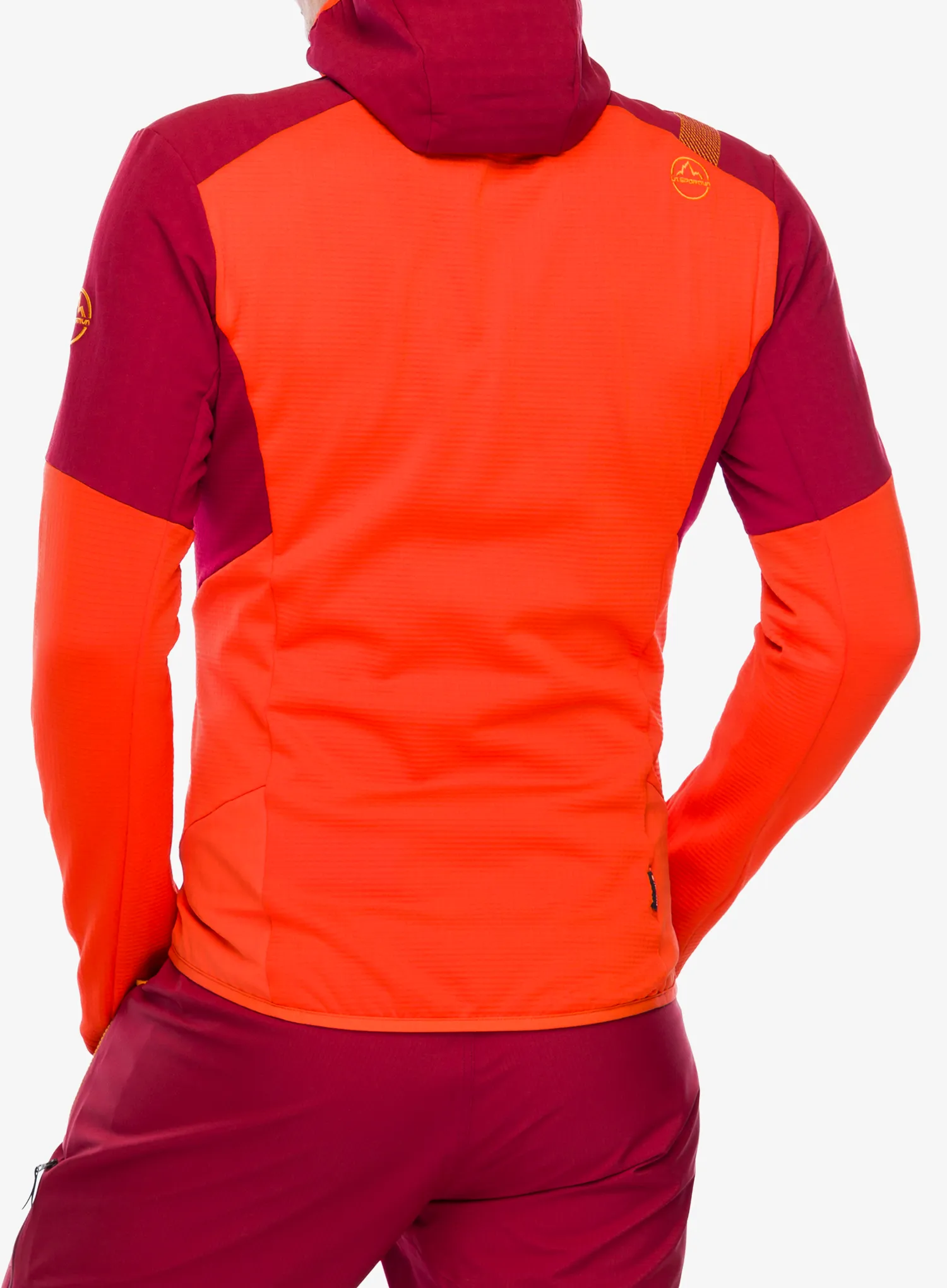 Jopica s kapuco La Sportiva Session Tech Hoody - cherry tomato/sangria
