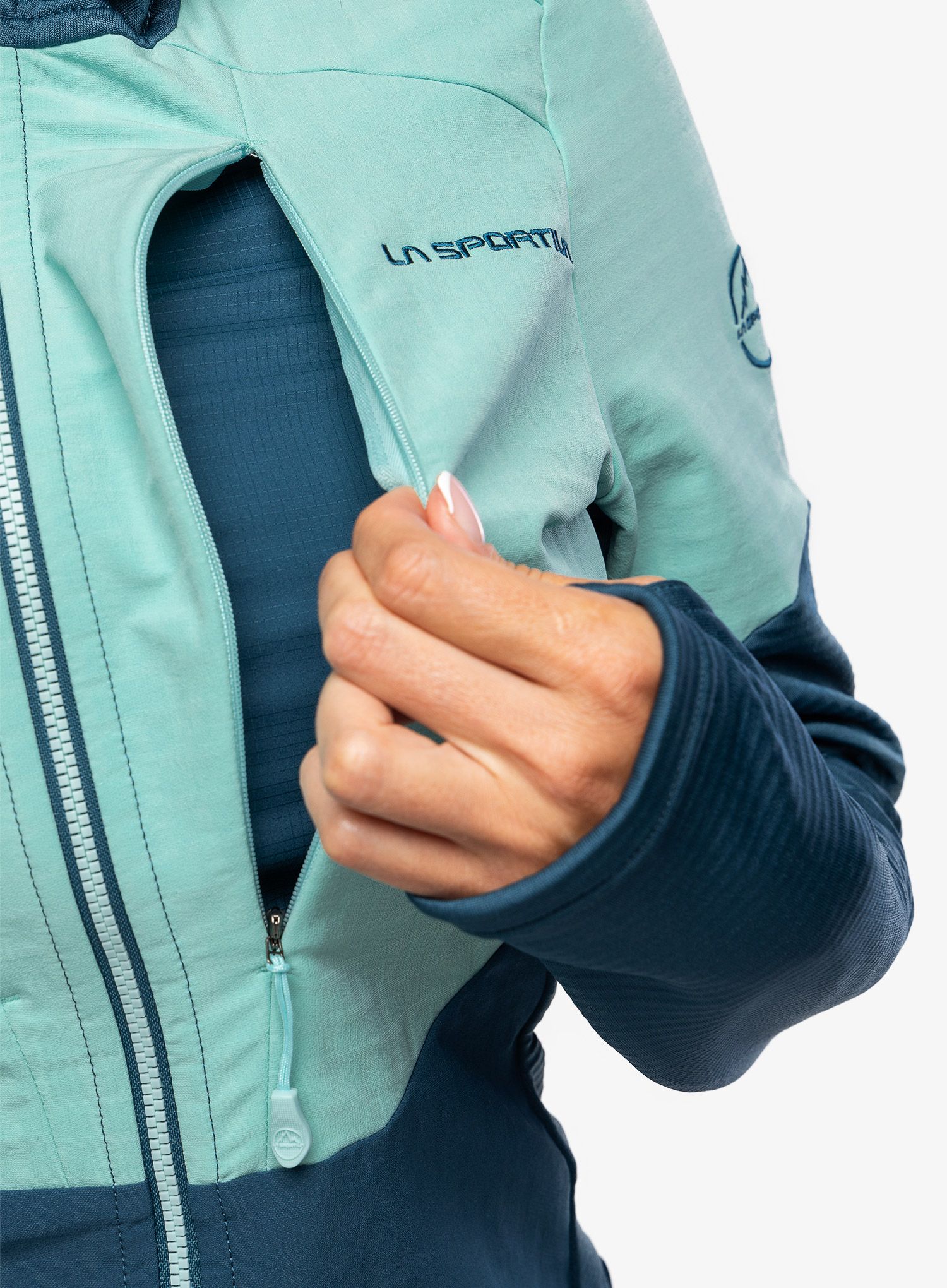 Ženska jopica La Sportiva Session Tech Hoody - storm blue/iceberg