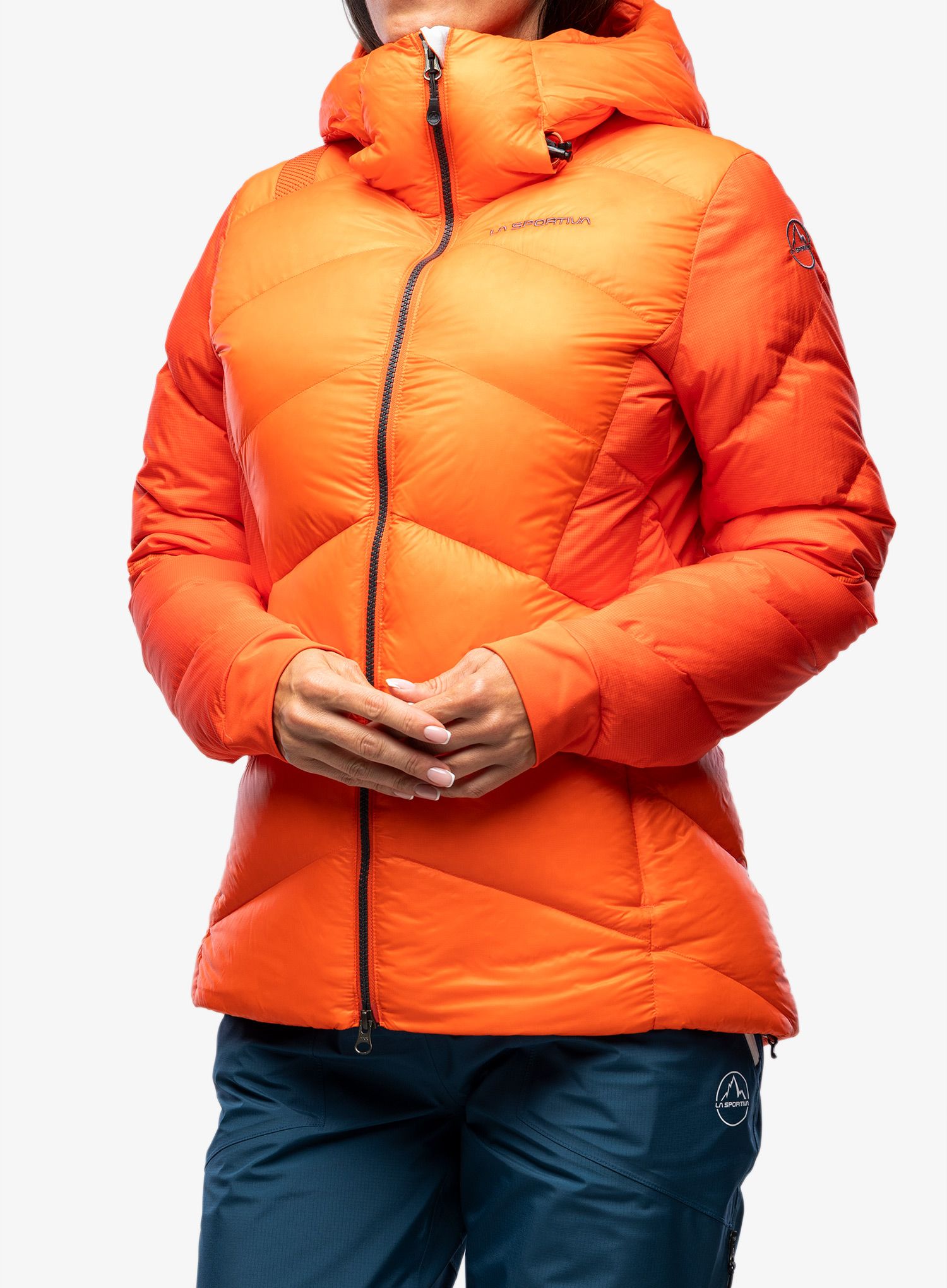 Ženska puhovka La Sportiva Supercouloir 1000 Down Jacket - cherry tomato/carbon
