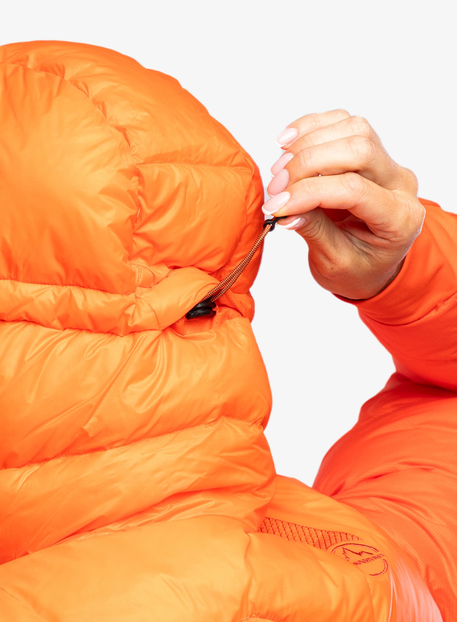 Ženska puhovka La Sportiva Supercouloir 1000 Down Jacket - cherry tomato/carbon