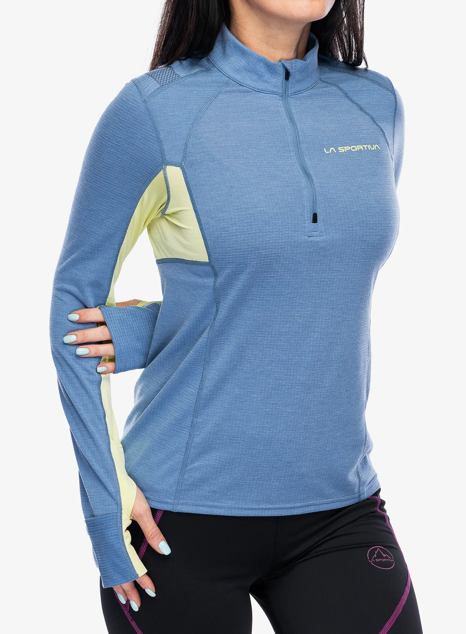 Ženska jopica La Sportiva Swift Long Sleeve - moonlight/zest