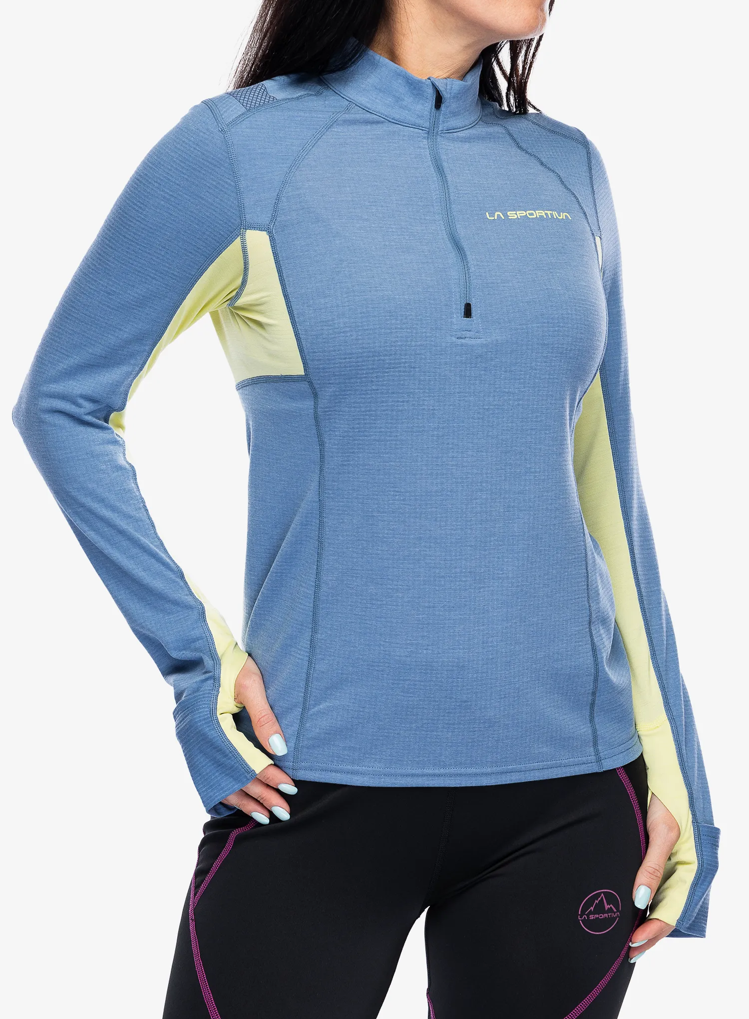 Ženska jopica La Sportiva Swift Long Sleeve - moonlight/zest