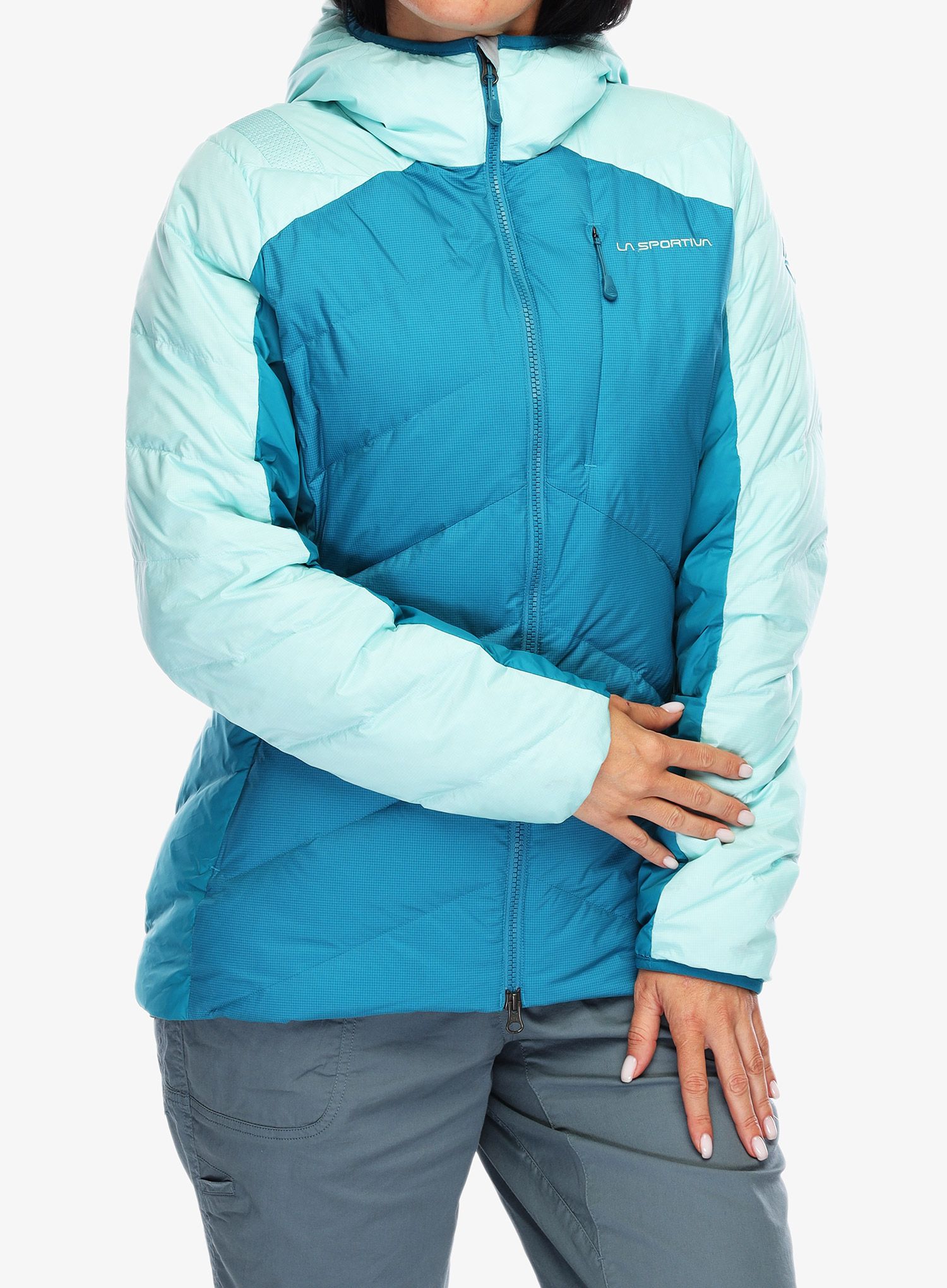 Puhovka La Sportiva Titan Down Jacket - crystal/turquoise