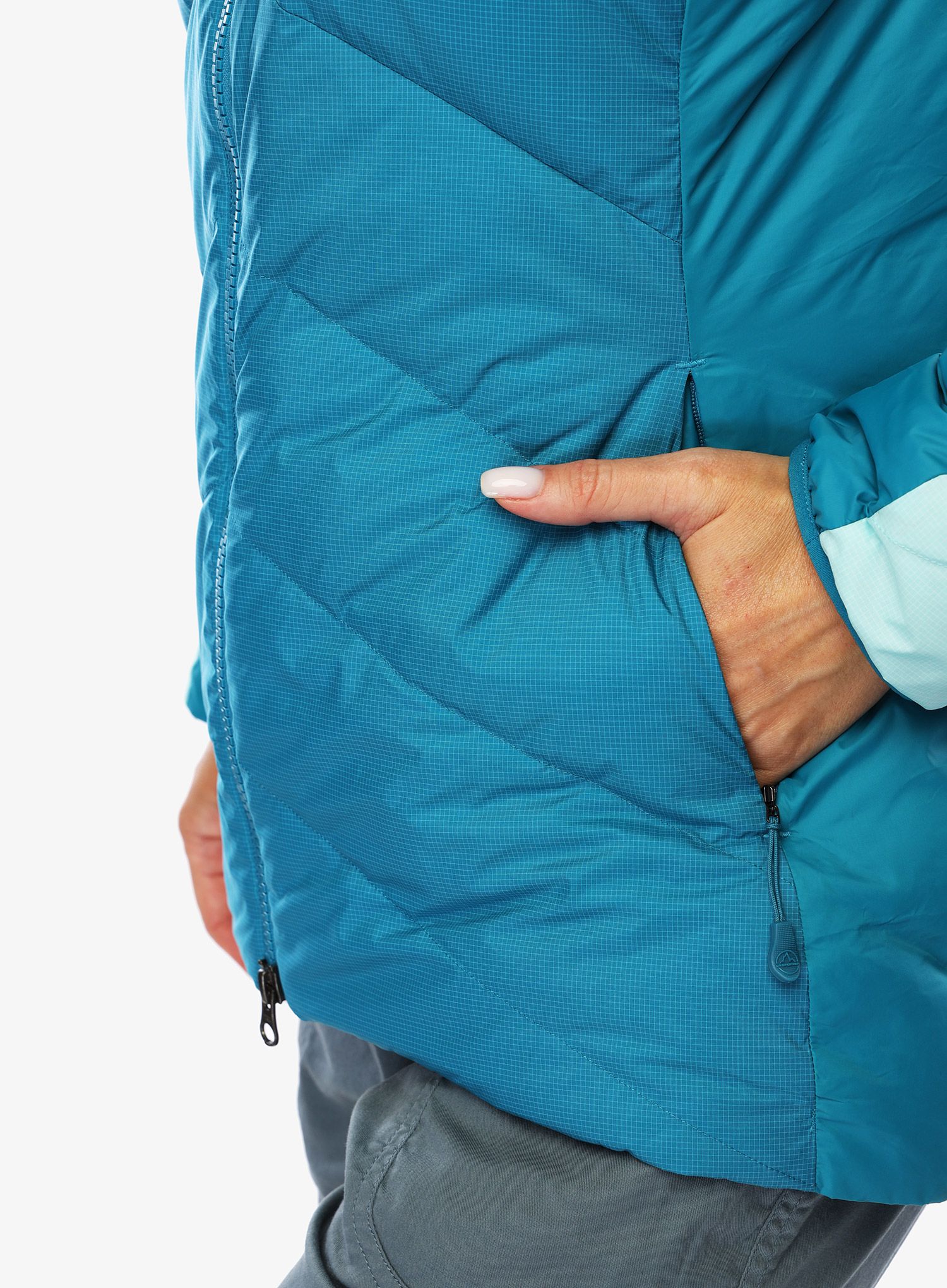 Puhovka La Sportiva Titan Down Jacket - crystal/turquoise
