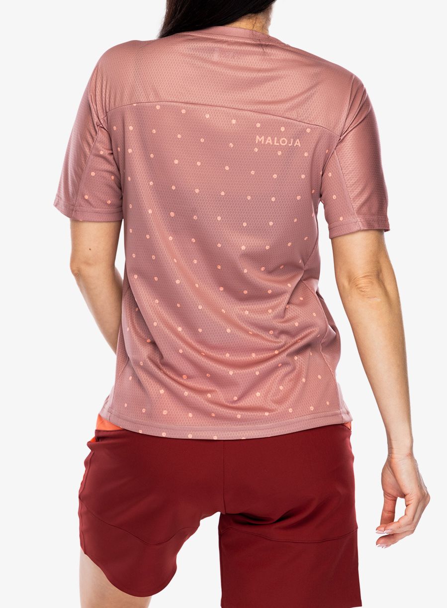 MTB majica Maloja Grandvalira Multi - mauve bubbledots