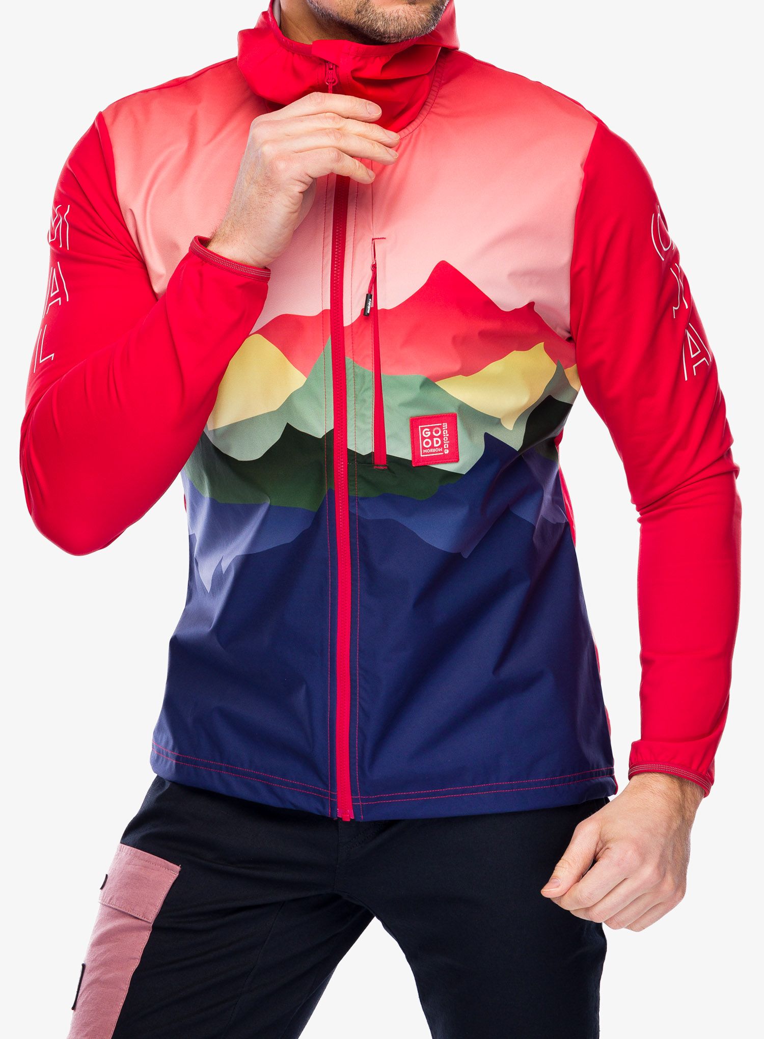 Jakna Maloja Beifuss Printed - fire red mtn range
