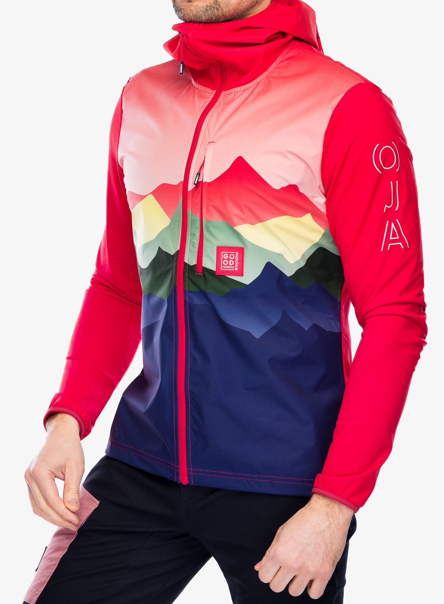 Jakna Maloja Beifuss Printed - fire red mtn range