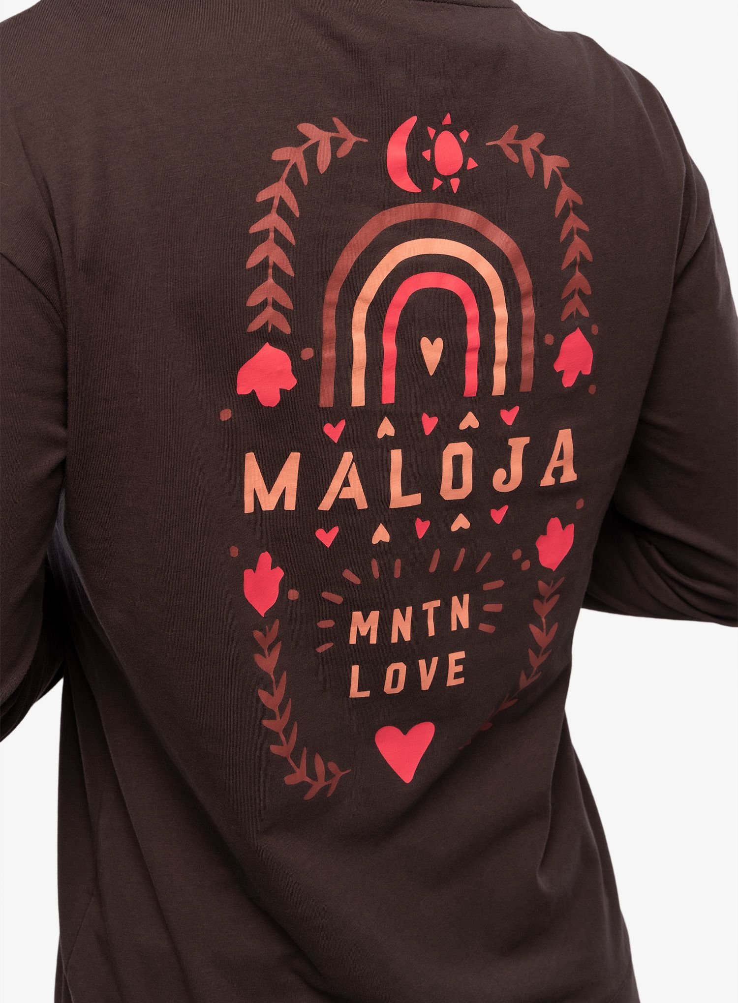 Ženska majica z dolgimi rokavi Maloja Bragarezza - chocolate