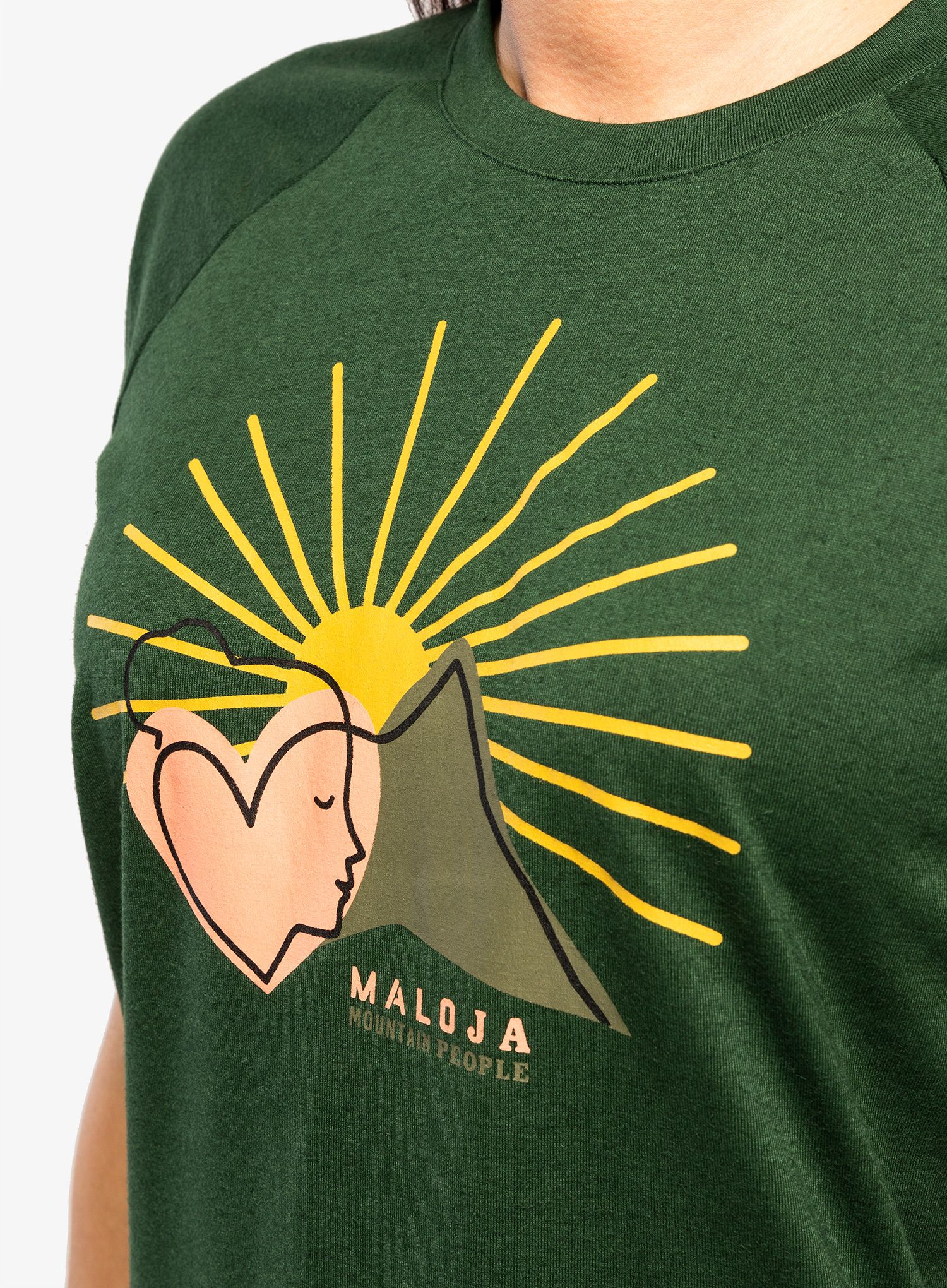 Ženska majica s potiskom Maloja Dambel - fir