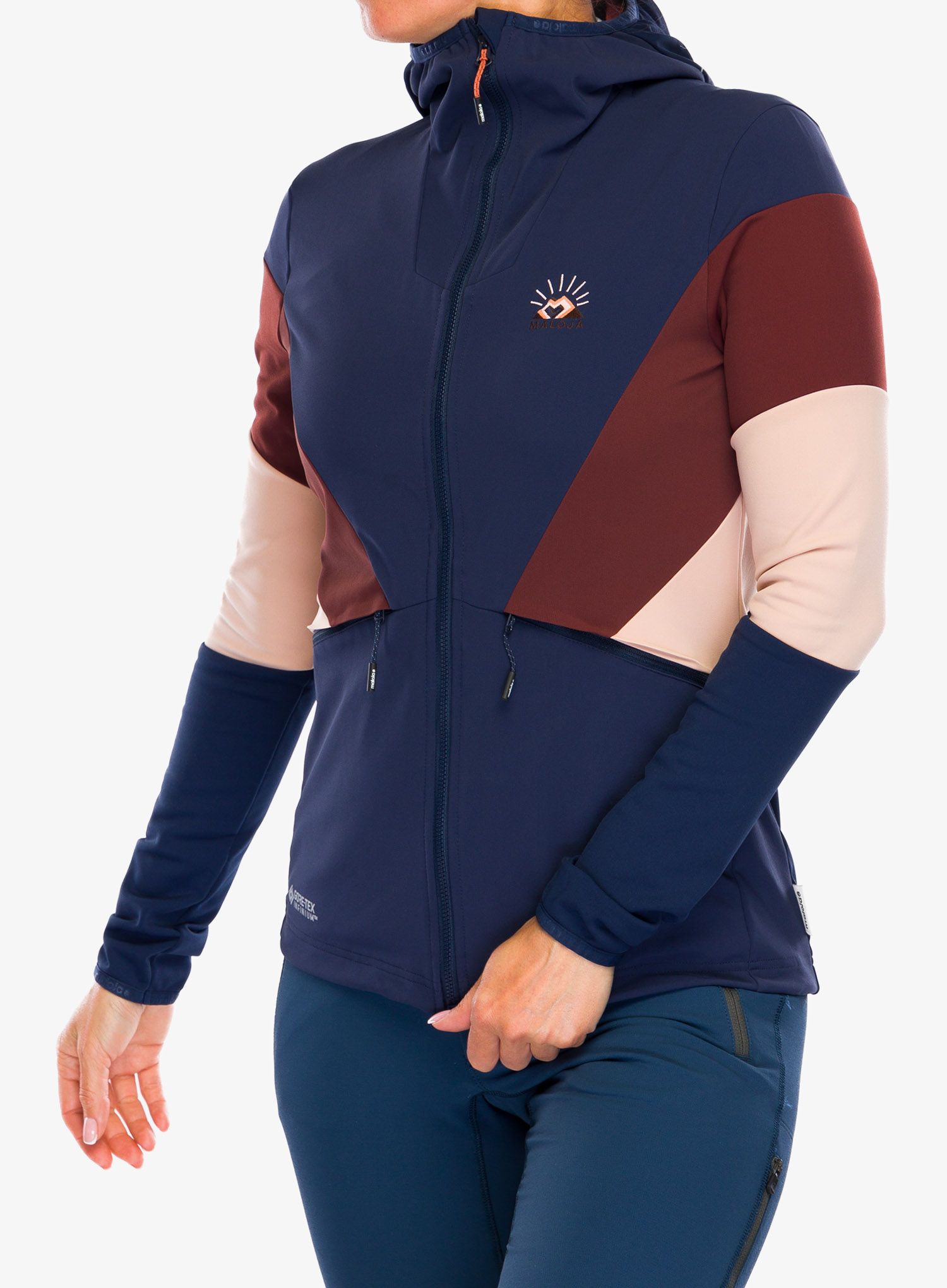 Ženski softshell Maloja Geranium - night sky multi